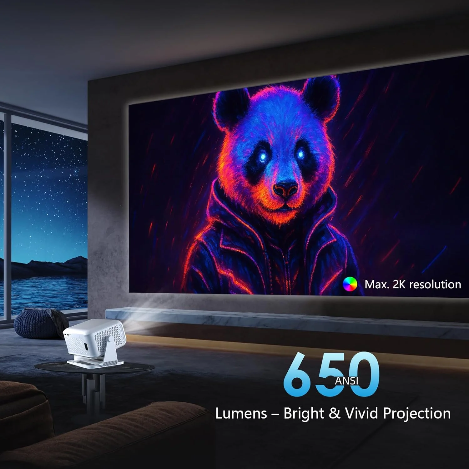 پروژکتور هوشمند NOBKLEN با Netflix، اندروید 13، WiFi 6، بلوتوث 5.2، پشتیبانی از 4K، Dolby Audio، فوکوس خودکار - سینمای خانگی قابل حمل 1080P برای فیلم، بازی، استفاده در فضای باز پروژکتور هوشمند NOBKLEN با Netflix، اندروید 13، WiFi 6، بلوتوث 5.2، پشتیبانی از 4K، Dolby Audio، فوکوس خودکار - سینمای خانگی قابل حمل 1080P برای فیلم، بازی، استفاده در فضای باز