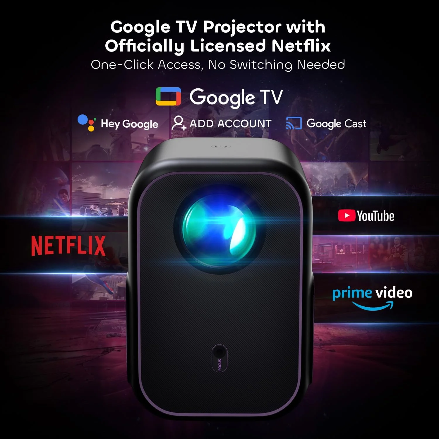 پروژکتور تلویزیون گوگل NothPJ با وای فای و بلوتوث، پشتیبانی از کیفیت 1080P Full Ultra HD 4K، پروژکشن هوشمند برای فیلم های سینمای خانگی، مینی HDMI قابل حمل در فضای باز NothingProjector NP One پروژکتور تلویزیون گوگل NothPJ با وای فای و بلوتوث، پشتیبانی از کیفیت 1080P Full Ultra HD 4K، پروژکشن هوشمند برای فیلم های سینمای خانگی، مینی HDMI قابل حمل در فضای باز NothingProjector NP One