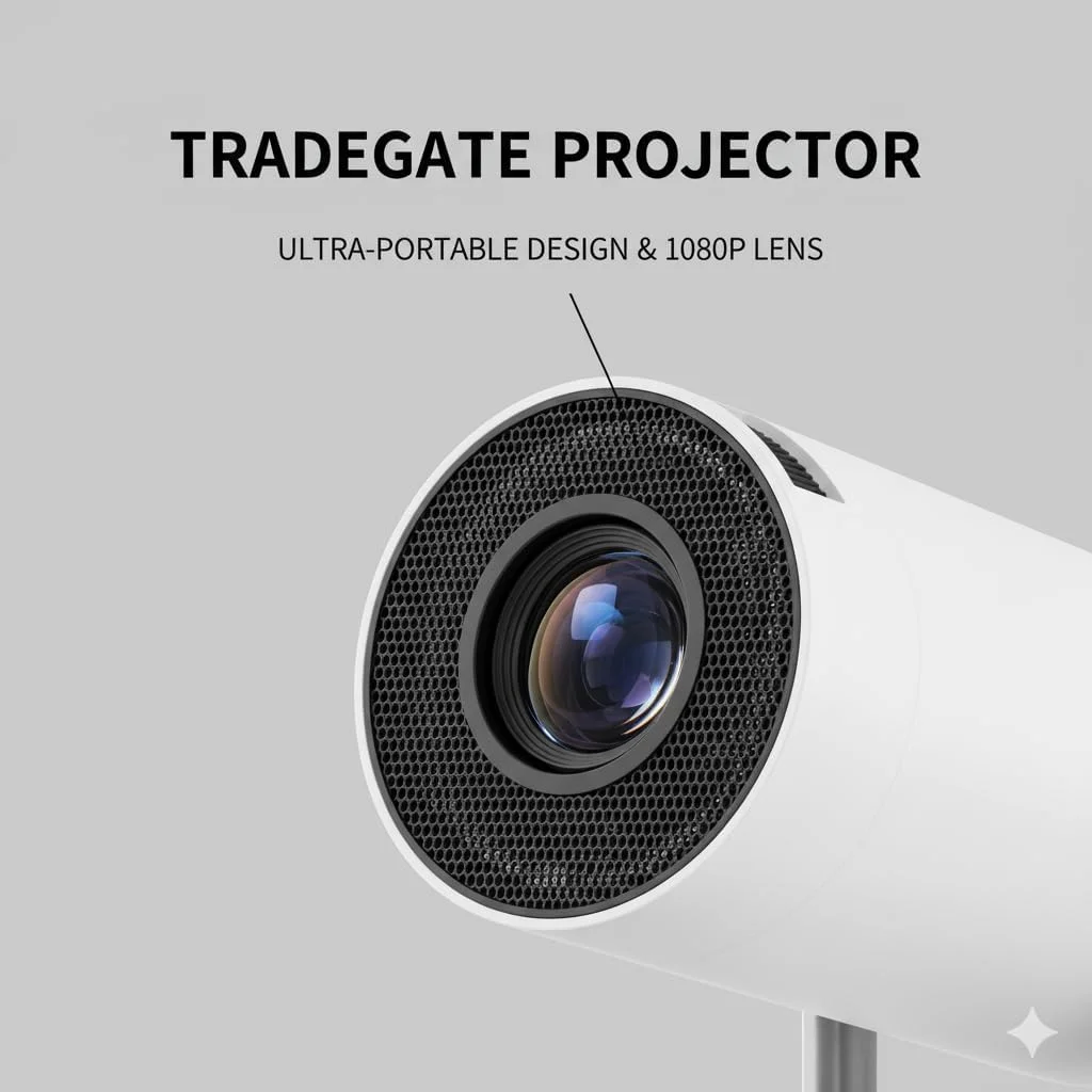 پروژکتور بازی قابل حمل 2 در 1 تریدگیت 4K HD | مینی پروژکتور هوشمند بیسیم برای کنسول و موبایل | استفاده در خانه و فضای باز | روشنایی بالا، HDMI، WiFi، بلوتوث، سفید پروژکتور بازی قابل حمل 2 در 1 تریدگیت 4K HD | مینی پروژکتور هوشمند بیسیم برای کنسول و موبایل | استفاده در خانه و فضای باز | روشنایی بالا، HDMI، WiFi، بلوتوث، سفید