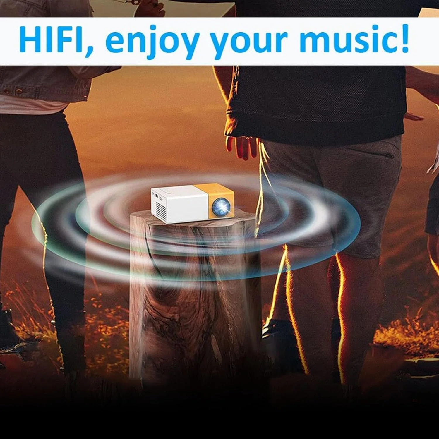 پروژکتور مینی قابل حمل، پروژکتور ویدئویی 1080P Full HD با بلندگوی HIFI داخلی سازگار با HDMI، USB، صدا، کارت TF، AV و کنترل از راه دور، پروژکتور فیلم سینمای خانگی سازگار با iOS/Android پروژکتور مینی قابل حمل، پروژکتور ویدئویی 1080P Full HD با بلندگوی HIFI داخلی سازگار با HDMI، USB، صدا، کارت TF، AV و کنترل از راه دور، پروژکتور فیلم سینمای خانگی سازگار با iOS/Android