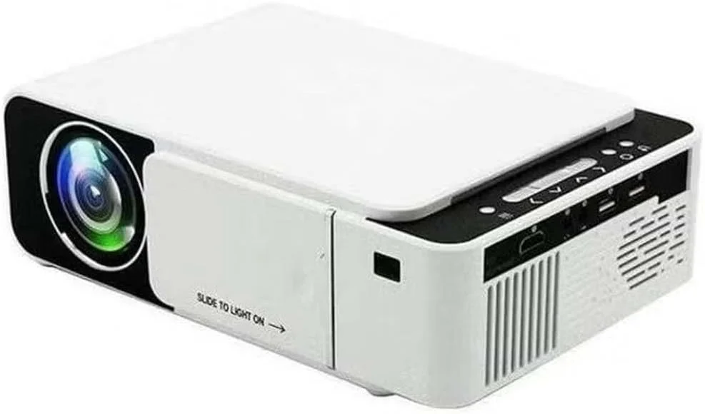 پروژکتور LED قابل حمل، سازگار با 1080P 2K 4K، سینمای خانگی هوشمند اندروید وای فای، سفید
