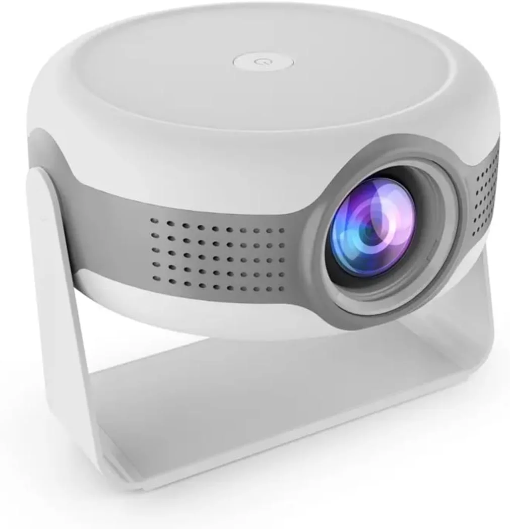 پروژکتور هوشمند قابل حمل 4K، مدل T269 Pro 1080P، اندروید 12، 3500 لومن، صفحه نمایش 130 اینچی، وای فای و بلوتوث، چرخش 180 درجه، سینمای خانگی، کیستون 6D، ویدیوی HD، سازگار با HDMI/USB/AV، پروژکتور فضای باز