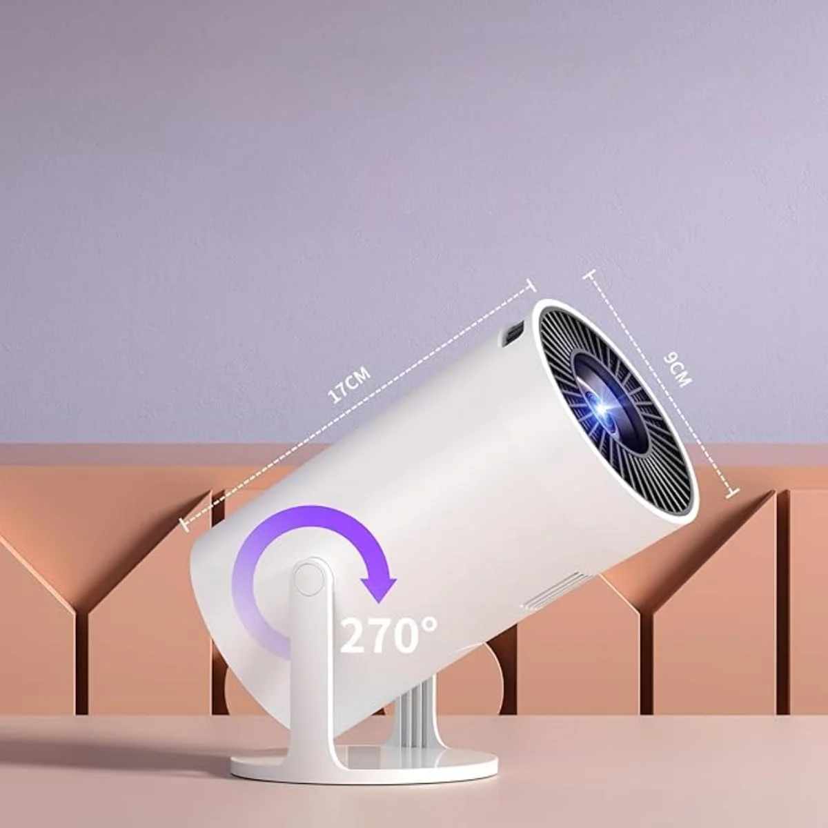 پروژکتور مینی قابل حمل با WiFi و بلوتوث، پروژکتور فیلم Full HD 1080P مناسب فضای باز، پروژکتور هوشمند چرخشی با WiFi دو بانده، Auto Keystone، بلندگوی داخلی پروژکتور مینی قابل حمل با WiFi و بلوتوث، پروژکتور فیلم Full HD 1080P مناسب فضای باز، پروژکتور هوشمند چرخشی با WiFi دو بانده، Auto Keystone، بلندگوی داخلی