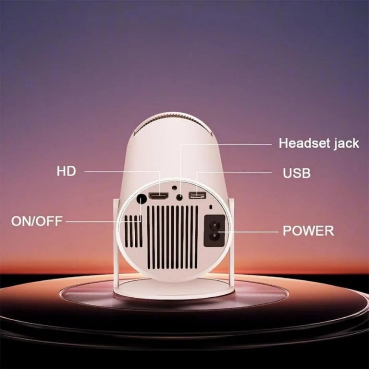 پروژکتور مینی قابل حمل با WiFi و بلوتوث، پروژکتور فیلم Full HD 1080P مناسب فضای باز، پروژکتور هوشمند چرخشی با WiFi دو بانده، Auto Keystone، بلندگوی داخلی پروژکتور مینی قابل حمل با WiFi و بلوتوث، پروژکتور فیلم Full HD 1080P مناسب فضای باز، پروژکتور هوشمند چرخشی با WiFi دو بانده، Auto Keystone، بلندگوی داخلی