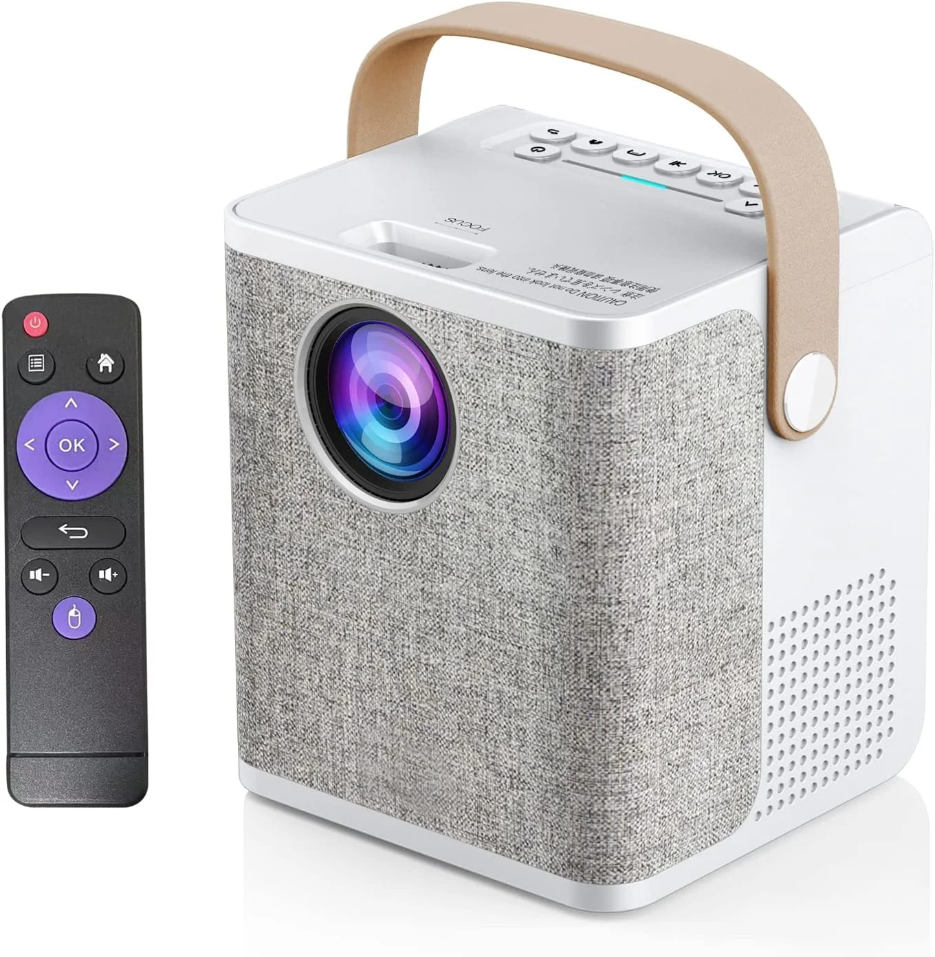 پروژکتور ال سی دی ال ای دی قابل حمل LD01 اندروید 7.1 سینمای خانگی با وای فای دو بانده 2.4G 5G، بلوتوث 4.0، انتقال تصویر بی سیم، ورودی HD AV USB TF Card، خروجی صدا 3.5 میلی متری و کنترل از راه دور