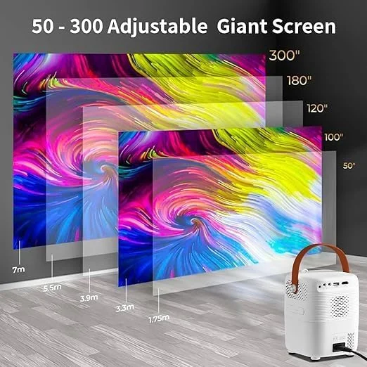 پروژکتور مینی قابل حمل، 1080P با وضوح فوق العاده 4K، وای فای 5G، اندروید 10.0، بلوتوث، HDMI، پخش یوتیوب و نتفلیکس، برای سینمای خانگی، کلاس درس، ارائه های اداری پروژکتور مینی قابل حمل، 1080P با وضوح فوق العاده 4K، وای فای 5G، اندروید 10.0، بلوتوث، HDMI، پخش یوتیوب و نتفلیکس، برای سینمای خانگی، کلاس درس، ارائه های اداری