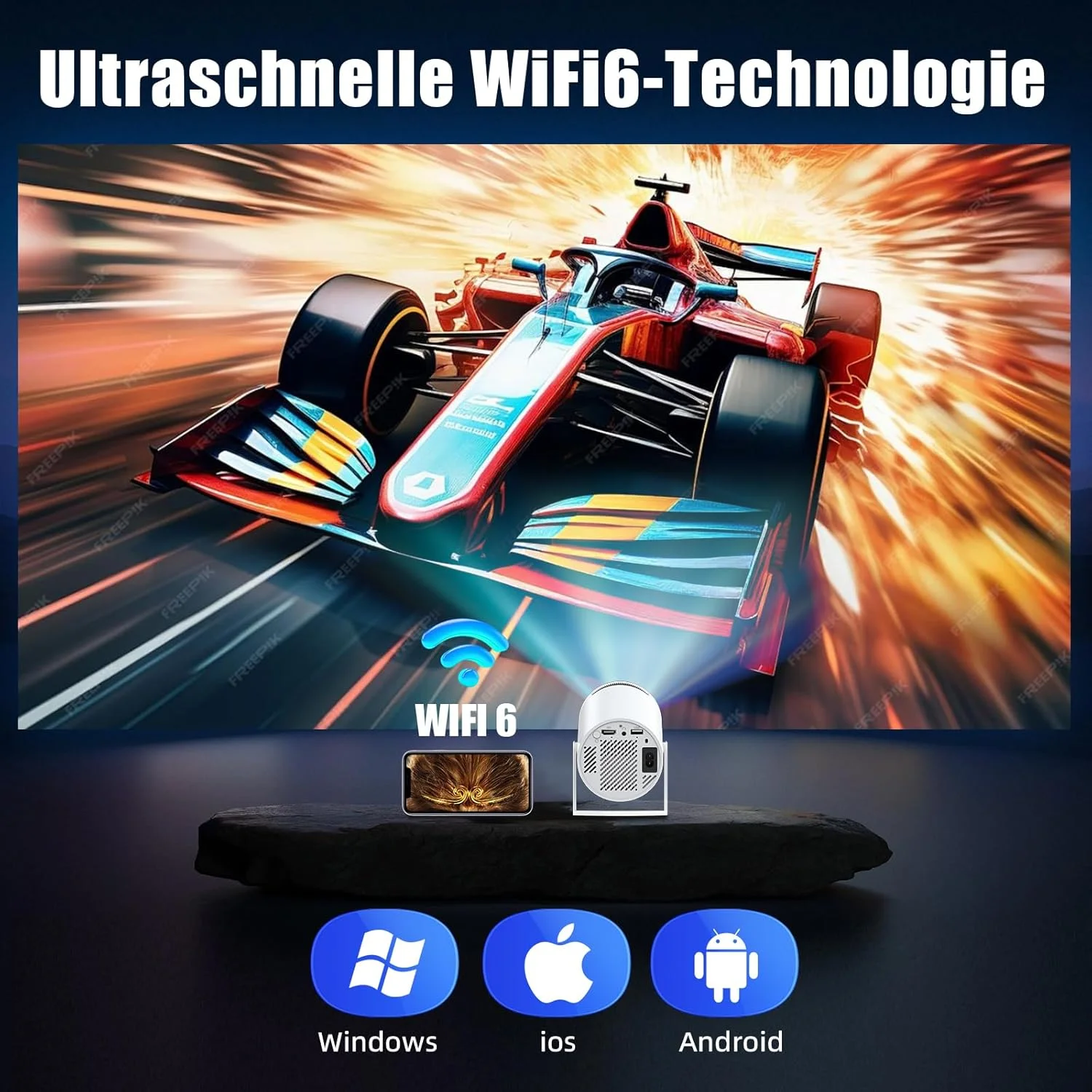 پروژکتور قابل حمل با اندروید 13، پروژکتور ارتقا یافته 2025 با پشتیبانی از کیفیت 4K 1080P Full HD، مینی پروژکتور قابل حمل WiFi 6 BT 5.3، پروژکتور سینمای خانگی برای تی وی استیک/HDMI/USB/لپ تاپ/تلفن پروژکتور قابل حمل با اندروید 13، پروژکتور ارتقا یافته 2025 با پشتیبانی از کیفیت 4K 1080P Full HD، مینی پروژکتور قابل حمل WiFi 6 BT 5.3، پروژکتور سینمای خانگی برای تی وی استیک/HDMI/USB/لپ تاپ/تلفن