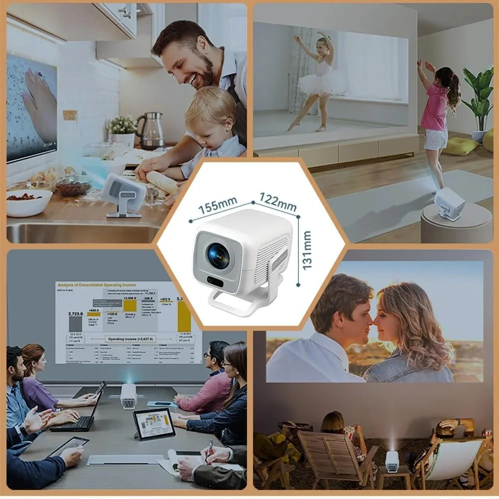 پروژکتور مینی قابل حمل اندروید WiFi 4K Full HD FHD تئاتر سه بعدی برای جلسه و ویدیوهای سه بعدی پروژکتور مینی قابل حمل اندروید WiFi 4K Full HD FHD تئاتر سه بعدی برای جلسه و ویدیوهای سه بعدی