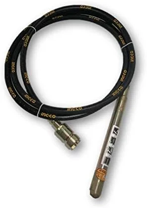 ویبراتور پوکر بتن اینکو VBP1381، قطر 38 میلی‌متر، طول سر 465 میلی‌متر، شلنگ انعطاف‌پذیر 6 متری، فرکانس 200 هرتز، اتصال از نوع کلاچ