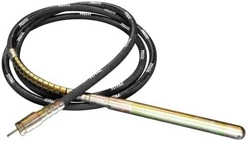 ویبراتور پوکر توتال 38 میلی‌متر - طول سر 465 میلی‌متر، شیلنگ انعطاف‌پذیر 6 متری، فرکانس ارتعاش 200 هرتز، اتصال HEX - ایده‌آل برای ویبره بتن - سازگار با TP630-12 و TP630-22