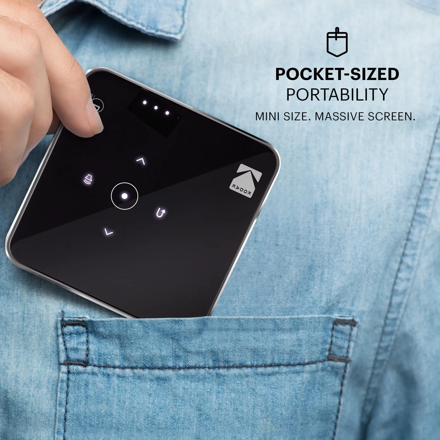پروژکتور جیبی کوچک قابل حمل کداک - پشتیبانی از کیفیت 1080p HD، پروژکتور پیکو LED DLP مشکی قابل شارژ - نمایشگر 100 اینچی، بلندگوی داخلی - HDMI، USB و Micro SD - سازگار با آیفون، آیپد و اندروید پروژکتور جیبی کوچک قابل حمل کداک - پشتیبانی از کیفیت 1080p HD، پروژکتور پیکو LED DLP مشکی قابل شارژ - نمایشگر 100 اینچی، بلندگوی داخلی - HDMI، USB و Micro SD - سازگار با آیفون، آیپد و اندروید
