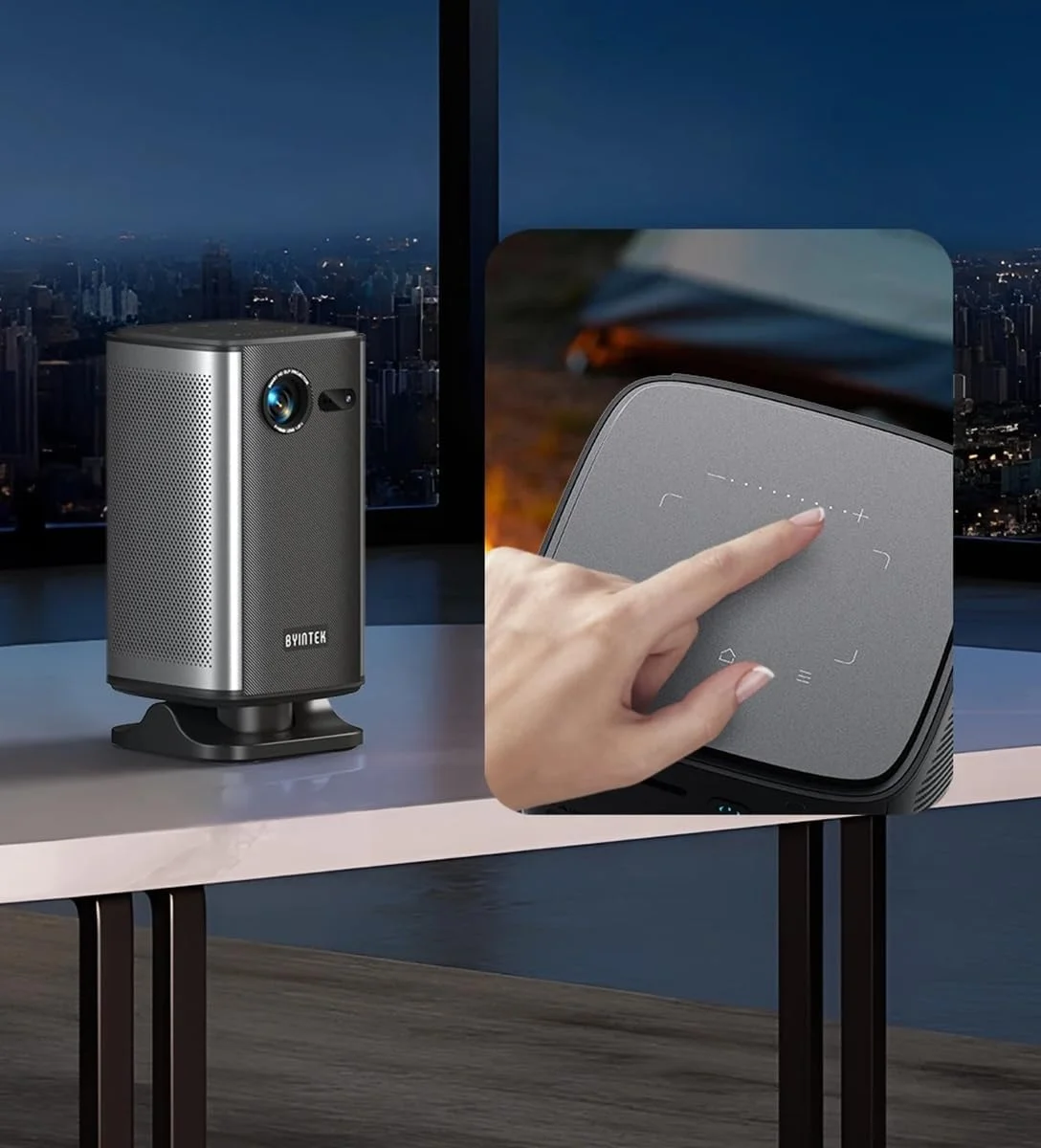 پروژکتور مینی قابل حمل DLP سه بعدی با فوکوس خودکار هوشمند، اندروید Full HD WiFi LED 1080P با باتری برای آموزش و تجارت پروژکتور مینی قابل حمل DLP سه بعدی با فوکوس خودکار هوشمند، اندروید Full HD WiFi LED 1080P با باتری برای آموزش و تجارت