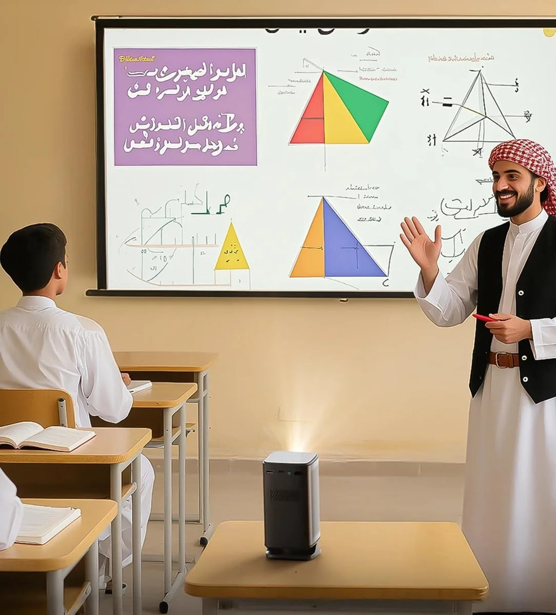 پروژکتور مینی قابل حمل DLP سه بعدی با فوکوس خودکار هوشمند، اندروید Full HD WiFi LED 1080P با باتری برای آموزش و تجارت پروژکتور مینی قابل حمل DLP سه بعدی با فوکوس خودکار هوشمند، اندروید Full HD WiFi LED 1080P با باتری برای آموزش و تجارت