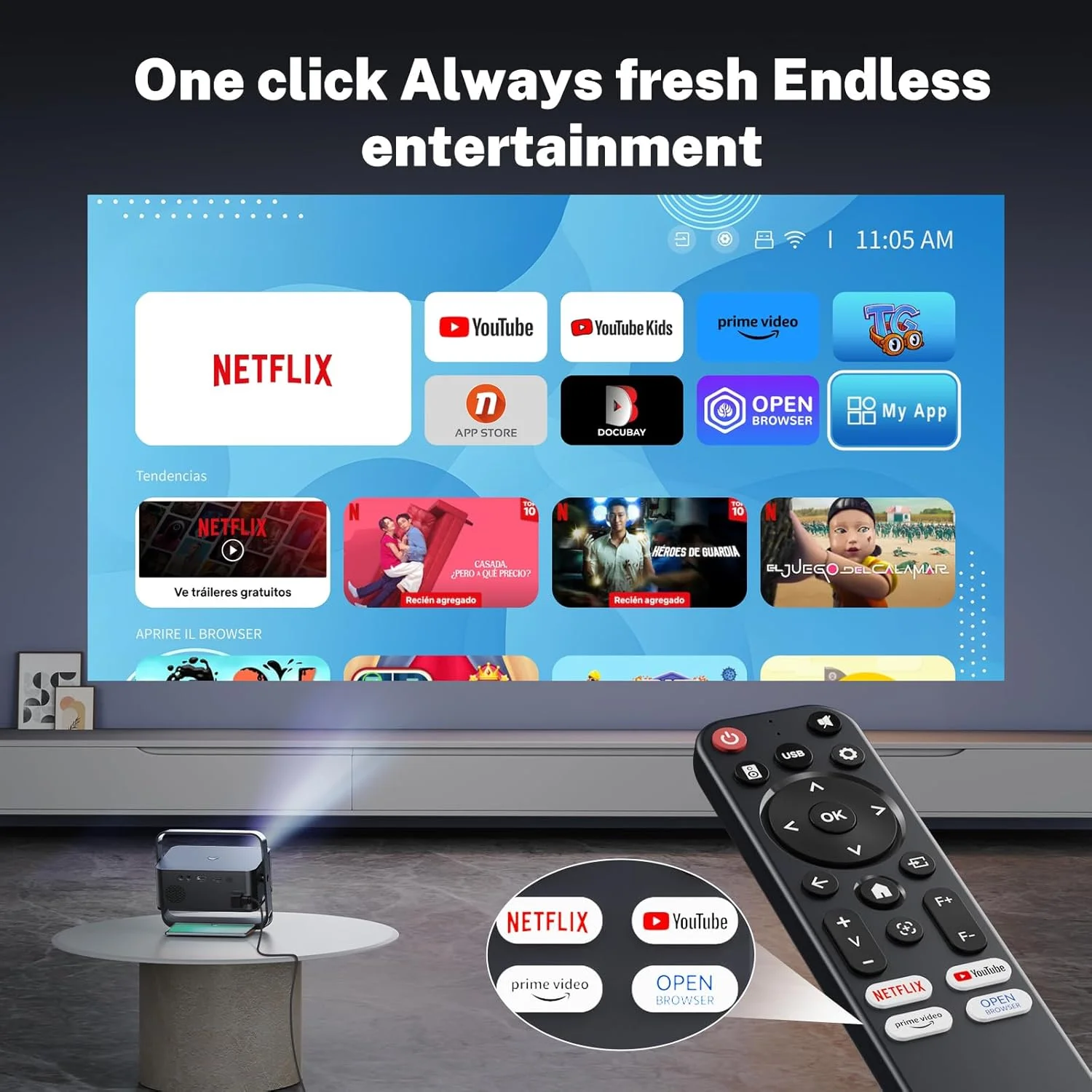 پروژکتور هوشمند Polocsh با کیفیت 1080P و پشتیبانی از 4K، دارای WIFI 6 و بلوتوث دو طرفه، 1500 انسی لومن، فوکوس الکتریکی خودکار، پروژکتورهای کوچک قابل حمل مناسب برای سینمای خانگی، فیلم و فضای باز پروژکتور هوشمند Polocsh با کیفیت 1080P و پشتیبانی از 4K، دارای WIFI 6 و بلوتوث دو طرفه، 1500 انسی لومن، فوکوس الکتریکی خودکار، پروژکتورهای کوچک قابل حمل مناسب برای سینمای خانگی، فیلم و فضای باز