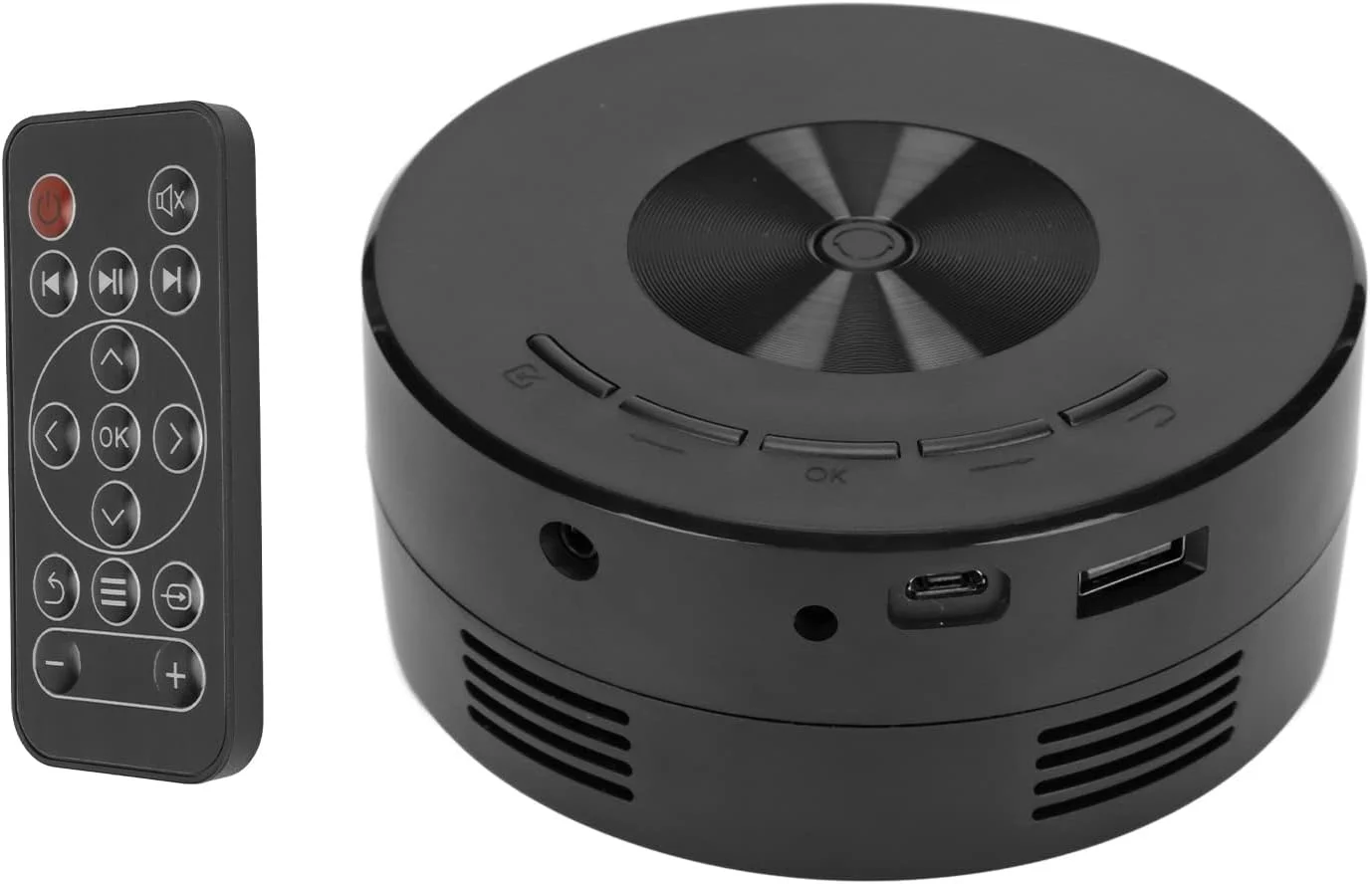 پروژکتور مینی 1080p سینمای خانگی با بلندگو، رابط USB و کنترل از راه دور، پروژکتور LED قابل حمل با طول عمر 30000 ساعت