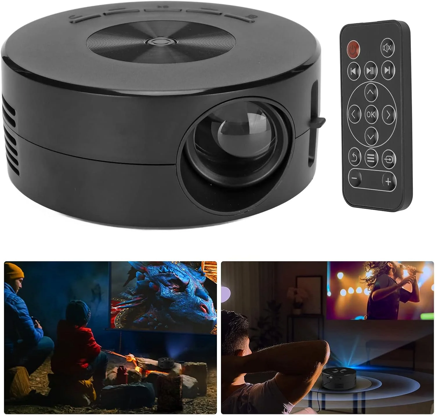 پروژکتور مینی 1080p سینمای خانگی با بلندگو، رابط USB و کنترل از راه دور، پروژکتور LED قابل حمل با طول عمر 30000 ساعت پروژکتور مینی 1080p سینمای خانگی با بلندگو، رابط USB و کنترل از راه دور، پروژکتور LED قابل حمل با طول عمر 30000 ساعت