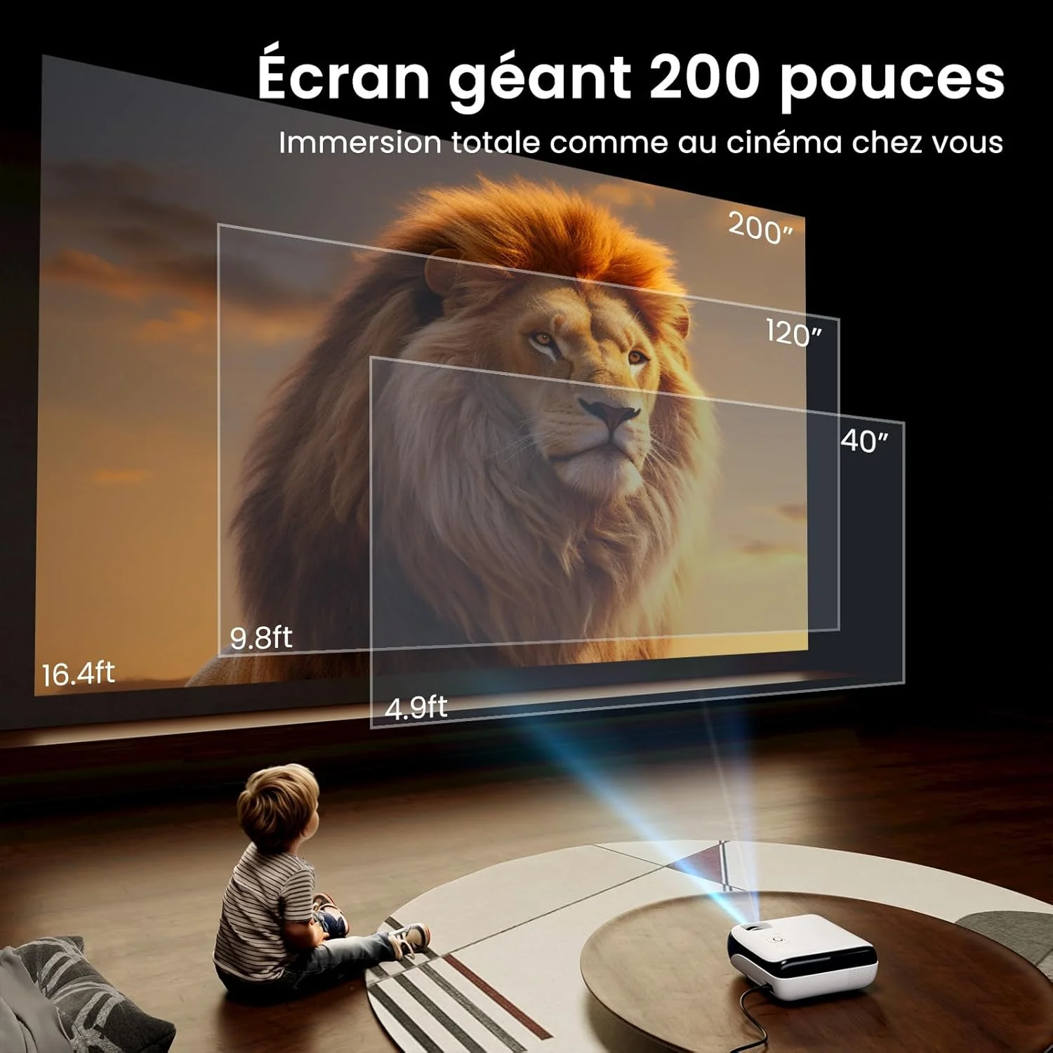 پروژکتور مینی 4K، پروژکتور قابل حمل ارتقا یافته 2025 با کیفیت اصلی 1080P بلوتوث 5.1 سازگار با تی وی استیک، تلفن هوشمند، لپ تاپ، HDMI، USB مدل HAPPRUN Beamer H1 پروژکتور مینی 4K، پروژکتور قابل حمل ارتقا یافته 2025 با کیفیت اصلی 1080P بلوتوث 5.1 سازگار با تی وی استیک، تلفن هوشمند، لپ تاپ، HDMI، USB مدل HAPPRUN Beamer H1