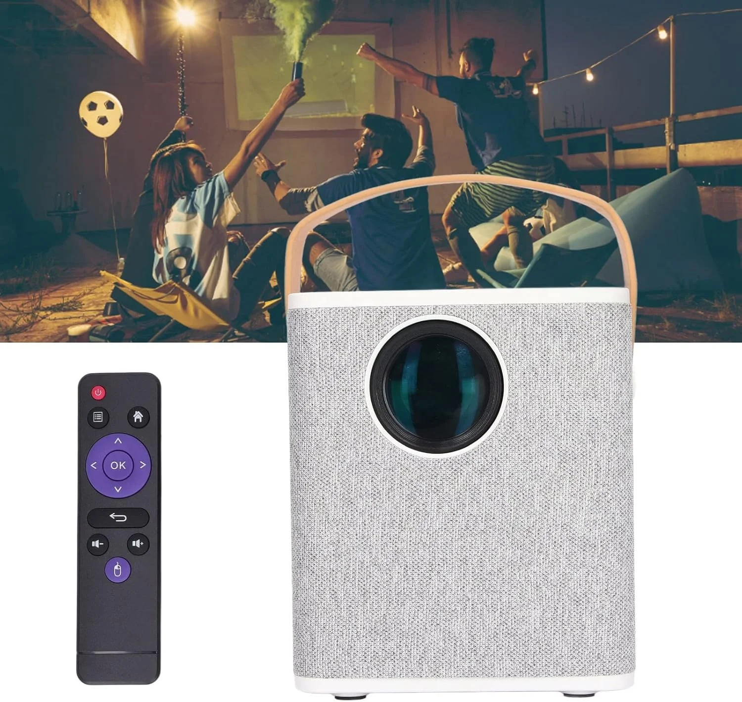 پروژکتور هوشمند انکر، 1080P 6000 لومن Full HD LED پروژکتور سینمای خانگی، Wi-Fi و USB، قابل حمل برای خانه، دفتر، کمپینگ در فضای باز پروژکتور هوشمند انکر، 1080P 6000 لومن Full HD LED پروژکتور سینمای خانگی، Wi-Fi و USB، قابل حمل برای خانه، دفتر، کمپینگ در فضای باز
