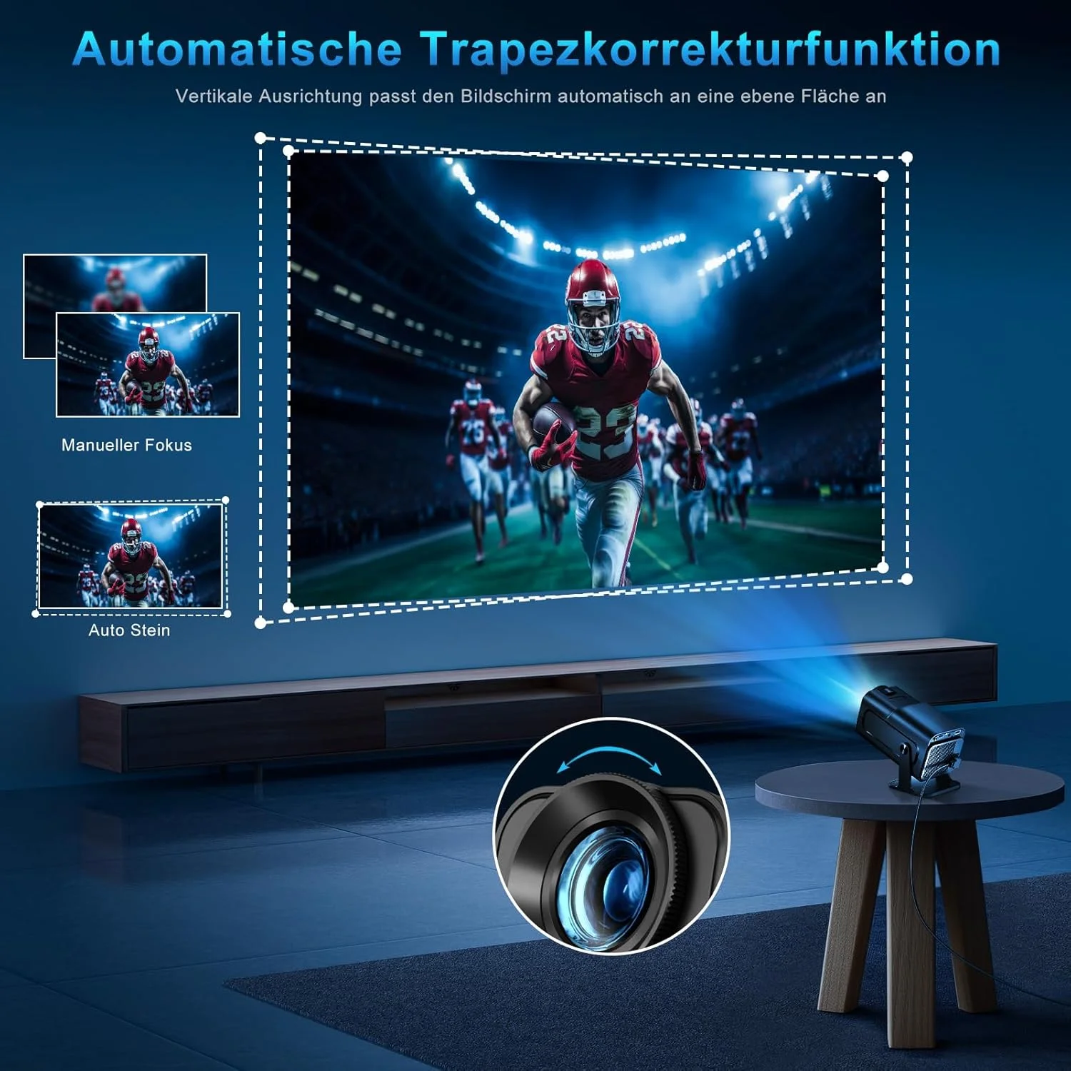 مینی پروژکتور 4K با پشتیبانی از اندروید 11، پروژکتور هوشمند 5G WiFi 6 BT 5.0، مینی پروژکتور Full HD 1080P با قابلیت چرخش HDMI/TV Stick مینی پروژکتور 4K با پشتیبانی از اندروید 11، پروژکتور هوشمند 5G WiFi 6 BT 5.0، مینی پروژکتور Full HD 1080P با قابلیت چرخش HDMI/TV Stick