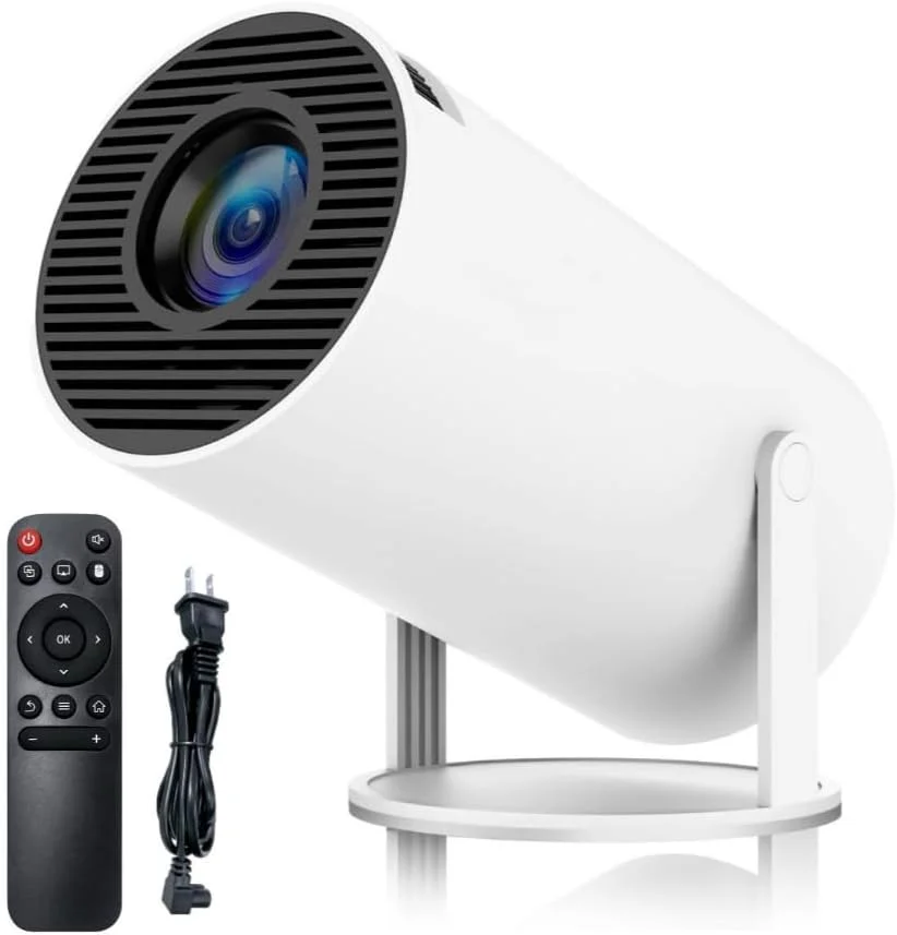 پروژکتور هوشمند با پشتیبانی از 4K، مینی پروژکتور قابل حمل با کیستون خودکار، 280 ANSI، وای فای 5G، BT 5.0، نمایشگر 130 اینچی، اندروید 11، چرخش 180 درجه، مناسب فضای باز