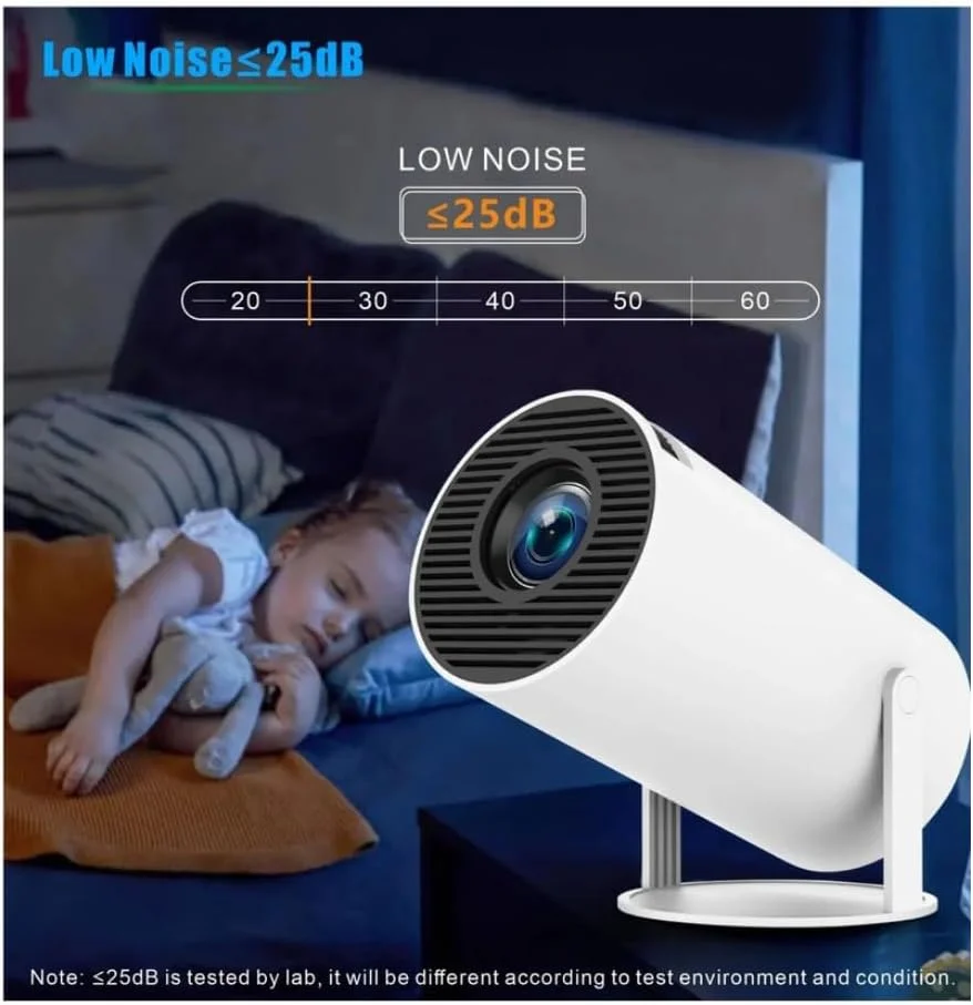 پروژکتور هوشمند با پشتیبانی از 4K، مینی پروژکتور قابل حمل با کیستون خودکار، 280 ANSI، وای فای 5G، BT 5.0، نمایشگر 130 اینچی، اندروید 11، چرخش 180 درجه، مناسب فضای باز