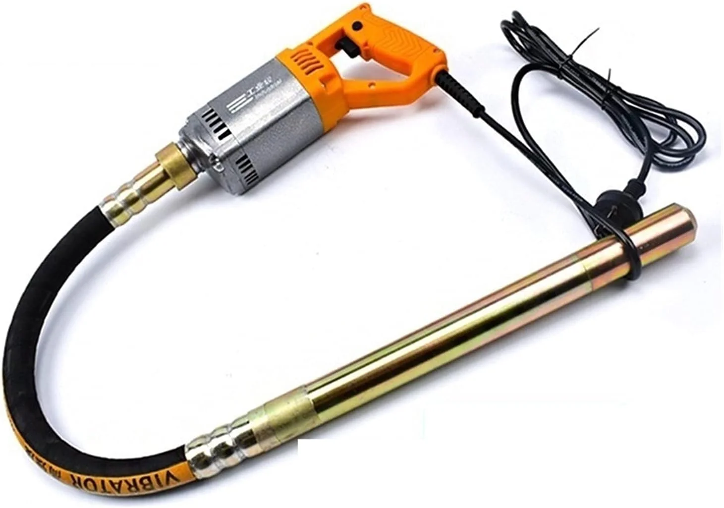 میکسر بتن، ویبراتور بتن ساختمانی، ویبراتور بتن دستی برقی مدادی با شلنگ 1 متری، 1.2 متری و 1.5 متری (موتور 4800 واتی + میله برنجی 50#1.5)