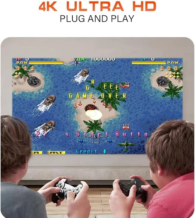 پروژکتور بازی 2 در 1 با تراشه حرفه ای، پروژکتور قابل حمل با گیم پد کنترلر بی سیم، 2.4G / 5G WiFi BT 5.0 پشتیبانی از صفحه نمایش 4K 130 اینچی بلندگوی Hi-Fi اندازه قابل حمل زوم 50-100٪ (P-30 Max)