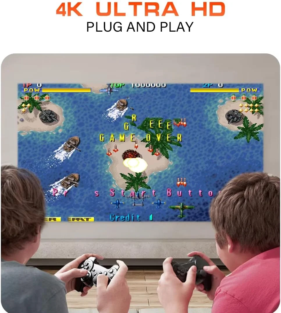 پروژکتور بازی 2 در 1 با تراشه حرفه ای، پروژکتور قابل حمل با گیم پد کنترلر بی سیم، وای فای 2.4G / 5G BT 5.0 پشتیبانی از صفحه نمایش 4K 130 اینچی بلندگوی Hi-Fi اندازه قابل حمل زوم 50-100٪ (P-30 Max)