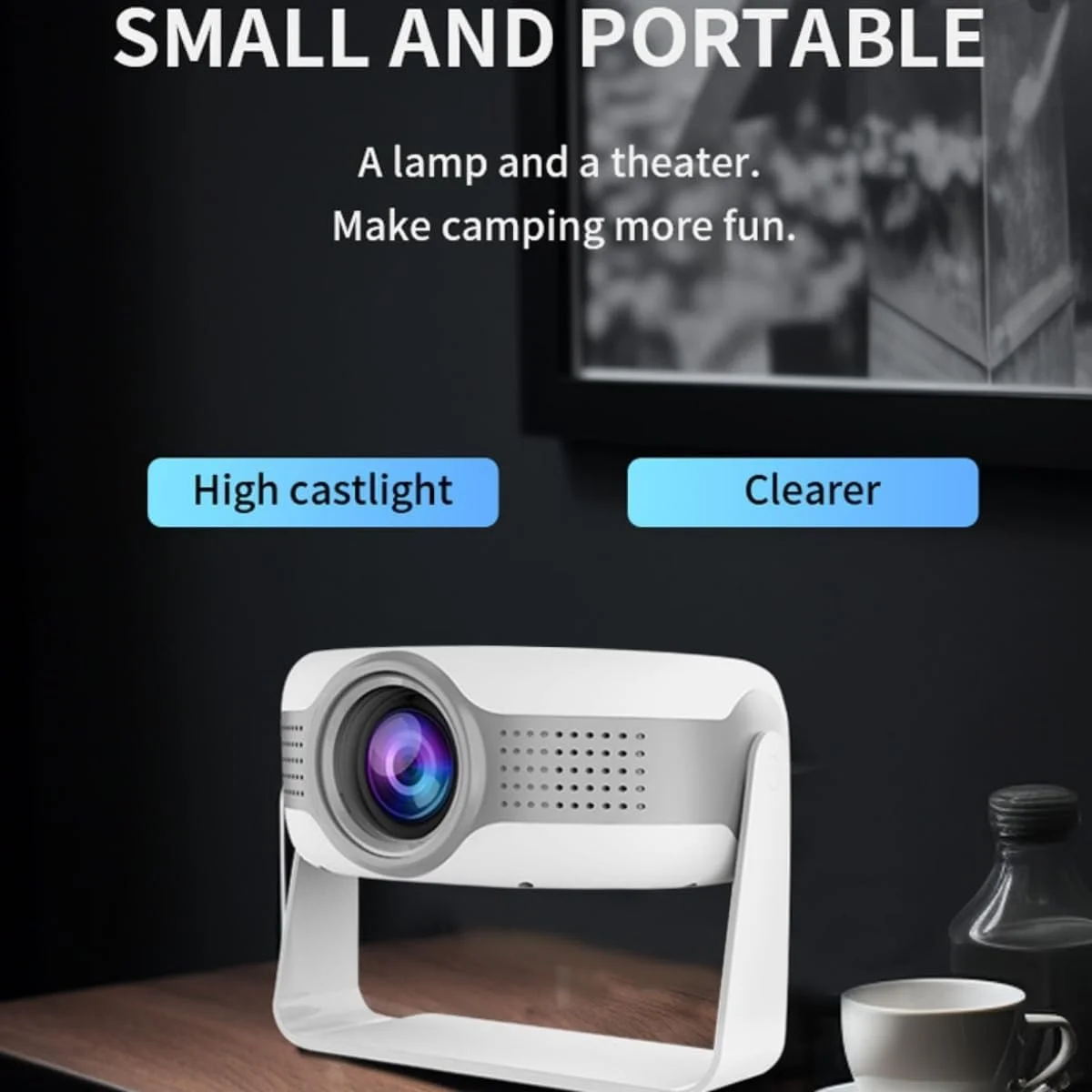 پروژکتور 4K HD مدل T269Pro، قابل حمل و جمع و جور، چرخش 130 درجه، تصحیح کیستون، WiFi6، پشتیبانی از 1080P، بلندگوی داخلی، روشنایی بالا، اندروید بی سیم، سینمای خانگی و اداری، طراحی بشقاب پرنده شناور پروژکتور 4K HD مدل T269Pro، قابل حمل و جمع و جور، چرخش 130 درجه، تصحیح کیستون، WiFi6، پشتیبانی از 1080P، بلندگوی داخلی، روشنایی بالا، اندروید بی سیم، سینمای خانگی و اداری، طراحی بشقاب پرنده شناور