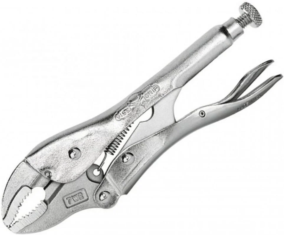 انبر قفلی فک منحنی اصلی IRWIN VISE-GRIP با سیم چین، فک منحنی، 7 اینچ (702L3)