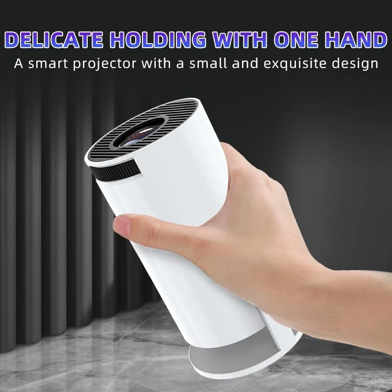 پروژکتور گیمینگ هوشمند 4K Max با بیش از 36000 بازی، سینمای خانگی قابل حمل 1080P، 150 انسی لومن، چرخش 180 درجه، اندروید 11، وای فای، بلوتوث، پشتیبانی از دو گیم پد، ورودی HDMI/USB (HY300 MAX)