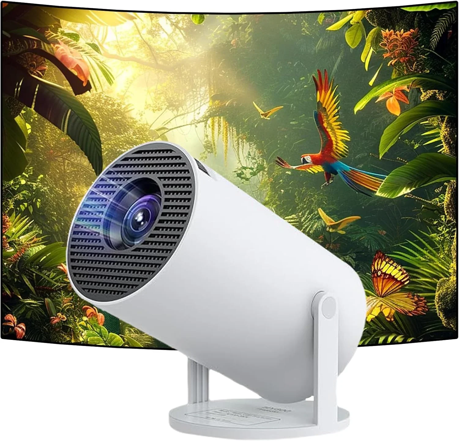 پروژکتور مینی ANSHUN 4K+، پروژکتور قابل حمل 4K، پروژکتور هوشمند سازگار با اندروید/TV Stick/HDMI/USB/Audio/TF، پروژکتور مینی 4k Ultra HD WiFi6 بلوتوث، سینمای خانگی، اندروید 13.0
