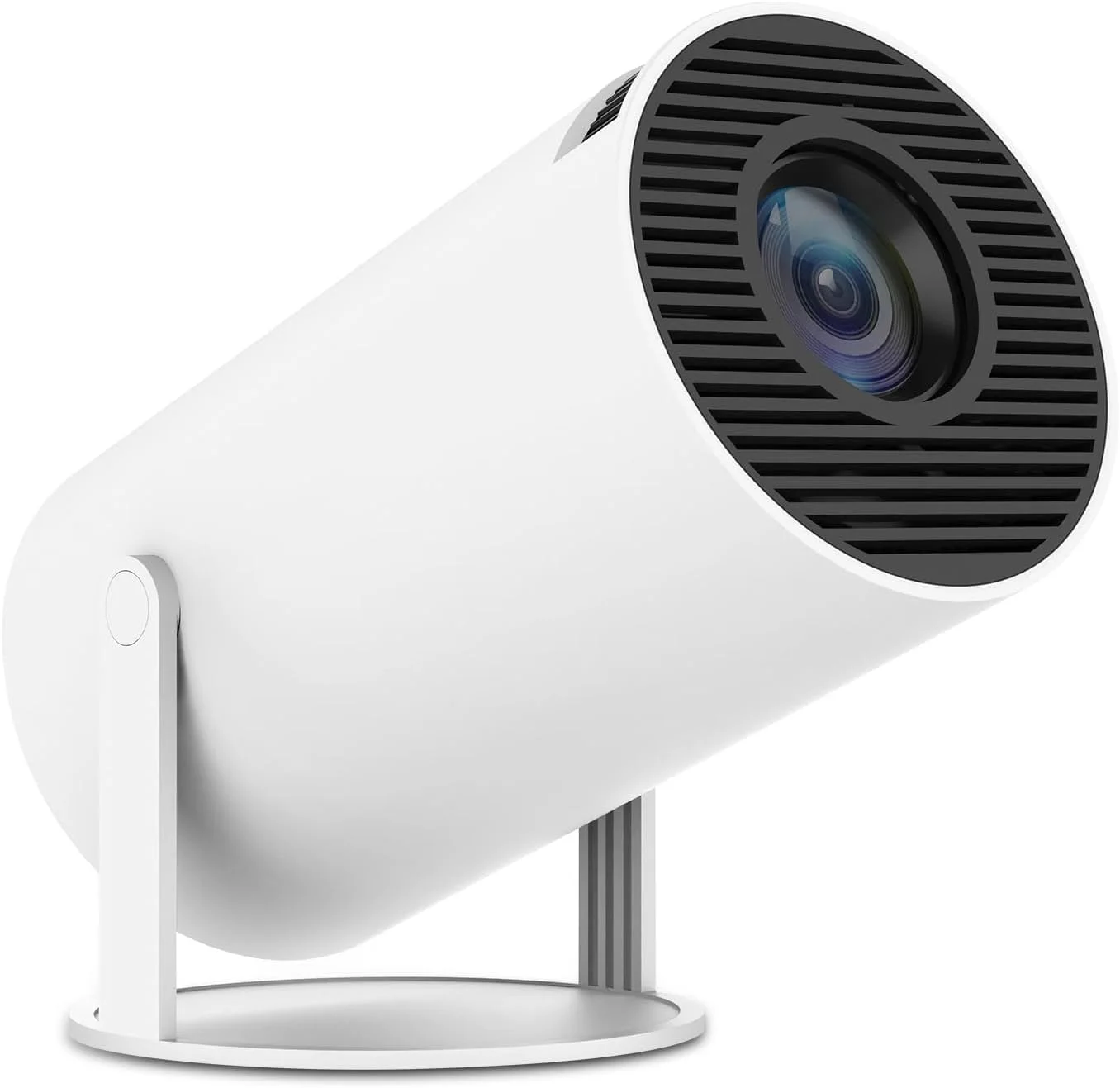 مینی پروژکتور با پشتیبانی از کیفیت 4K 1080P، پروژکتور قابل حمل Full HD با چرخش 180 درجه، WiFi6 BT 5.0 اندروید 11، تصحیح زاویه افقی خودکار هوشمند، پروژکتور فیلم چرخشی مناسب فضای باز سازگار با تلفن