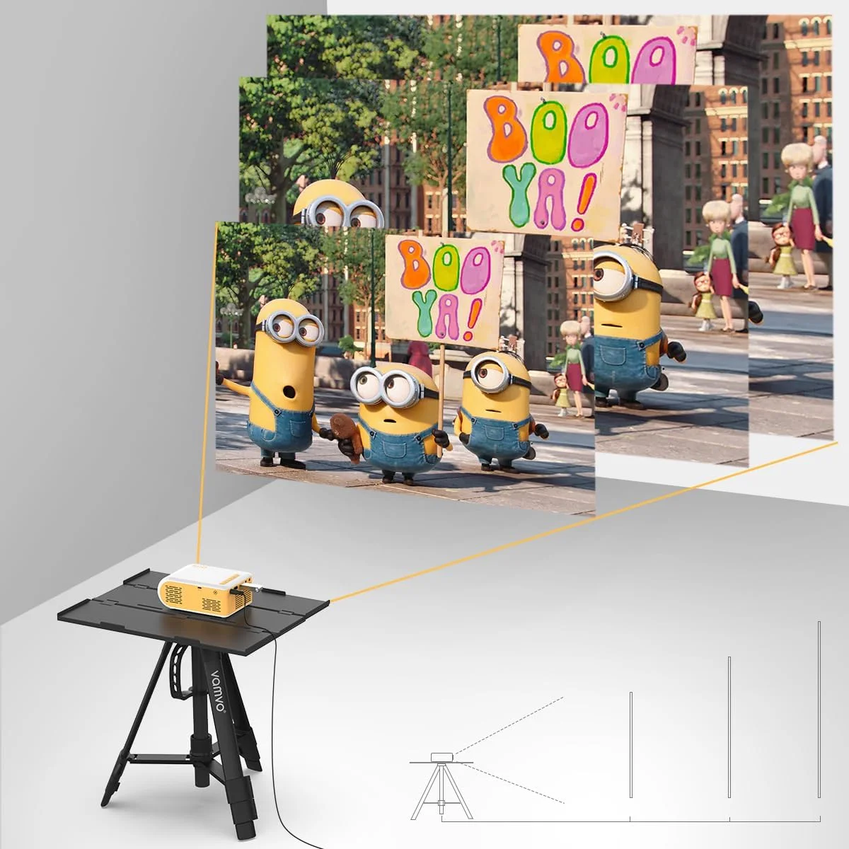 پروژکتور مینی با وای فای و بلوتوث، پروژکتور فیلم با پورت ورودی HDMI/USB/Type-c، پروژکتور قابل حمل برای استفاده در فضای داخلی و خارجی (زرد) پروژکتور مینی با وای فای و بلوتوث، پروژکتور فیلم با پورت ورودی HDMI/USB/Type-c، پروژکتور قابل حمل برای استفاده در فضای داخلی و خارجی (زرد)