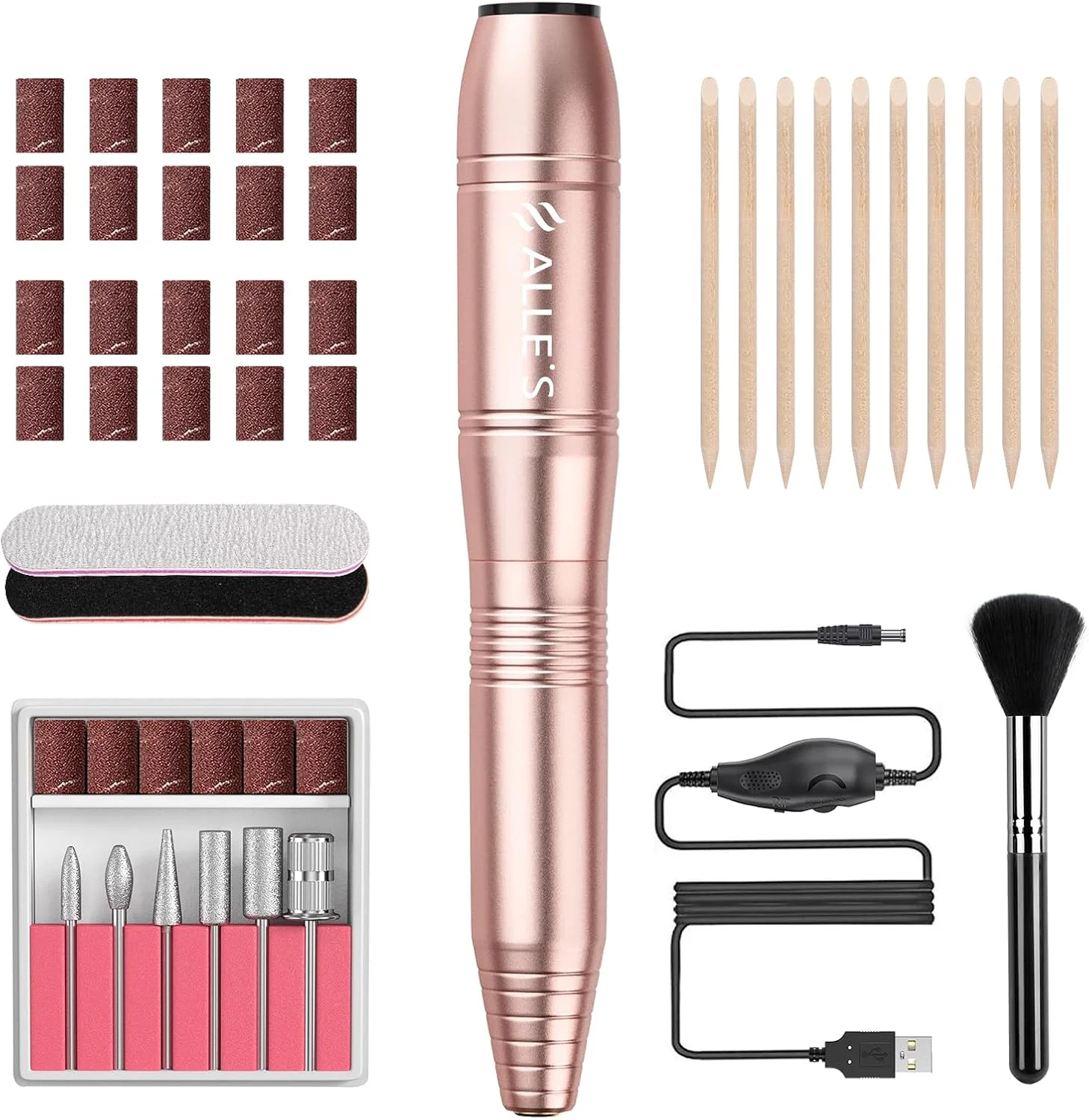 دستگاه سوهان برقی ناخن 20000 دور در دقیقه آله، جمع و جور و قابل حمل، مناسب برای مانیکور، پدیکور، سوهان ناخن حرفه ای برای استفاده در خانه و سالن، طلایی دستگاه سوهان برقی ناخن 20000 دور در دقیقه آله، جمع و جور و قابل حمل، مناسب برای مانیکور، پدیکور، سوهان ناخن حرفه ای برای استفاده در خانه و سالن، طلایی