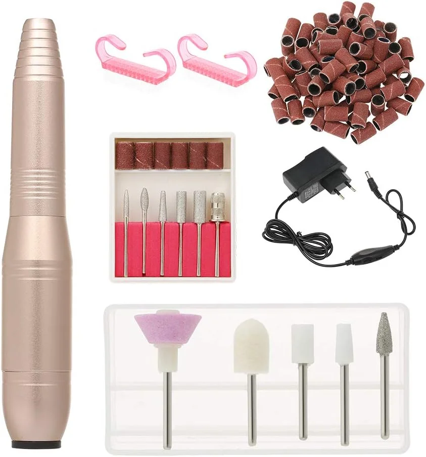 دستگاه مانیکور برقی قابل حمل اندور، حرفه ای 20000 دور در دقیقه، کیت سوهان ناخن برای ناخن های ژلی آکریلیک دستگاه مانیکور برقی قابل حمل اندور، حرفه ای 20000 دور در دقیقه، کیت سوهان ناخن برای ناخن های ژلی آکریلیک
