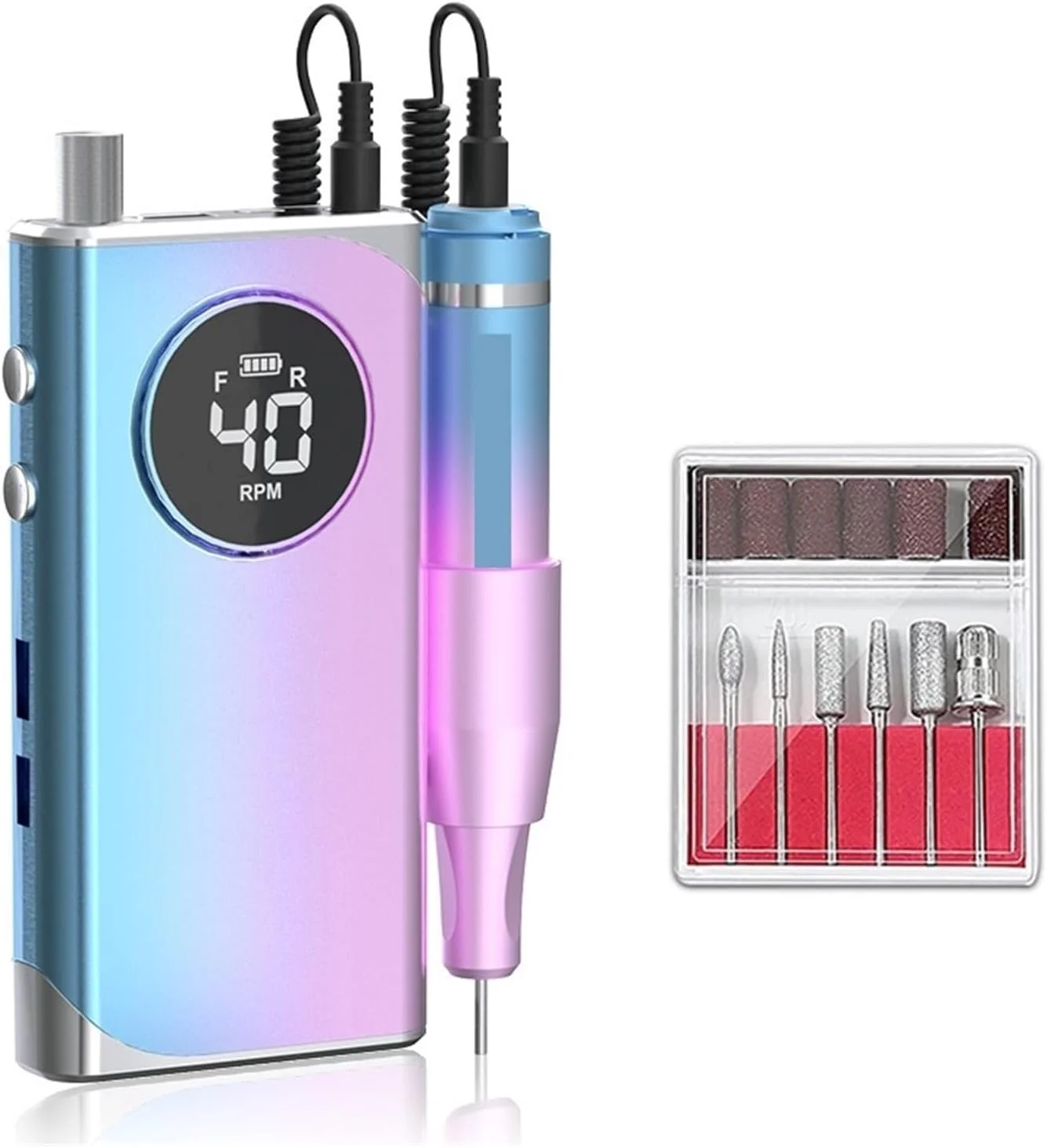 دستگاه سوهان برقی ناخن، 40000 دور در دقیقه، گشتاور بالا، سنباده ناخن شارژی، تجهیزات حرفه ای ناخن، دستگاه مانیکور سالن هنر ناخن (40000 دور در دقیقه - رنگارنگ) دستگاه سوهان برقی ناخن، 40000 دور در دقیقه، گشتاور بالا، سنباده ناخن شارژی، تجهیزات حرفه ای ناخن، دستگاه مانیکور سالن هنر ناخن (40000 دور در دقیقه - رنگارنگ)