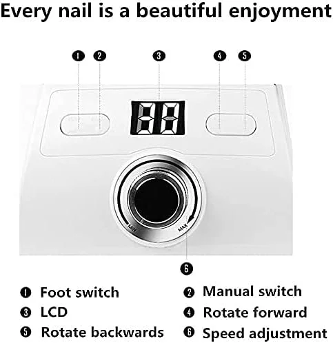 دستگاه سوهان برقی ناخن حرفه ای ATAAY، 30000 دور در دقیقه، مناسب برای ناخن های اکریلیک، ناخن های ژل، ابزار مانیکور و پدیکور، فرم دهی