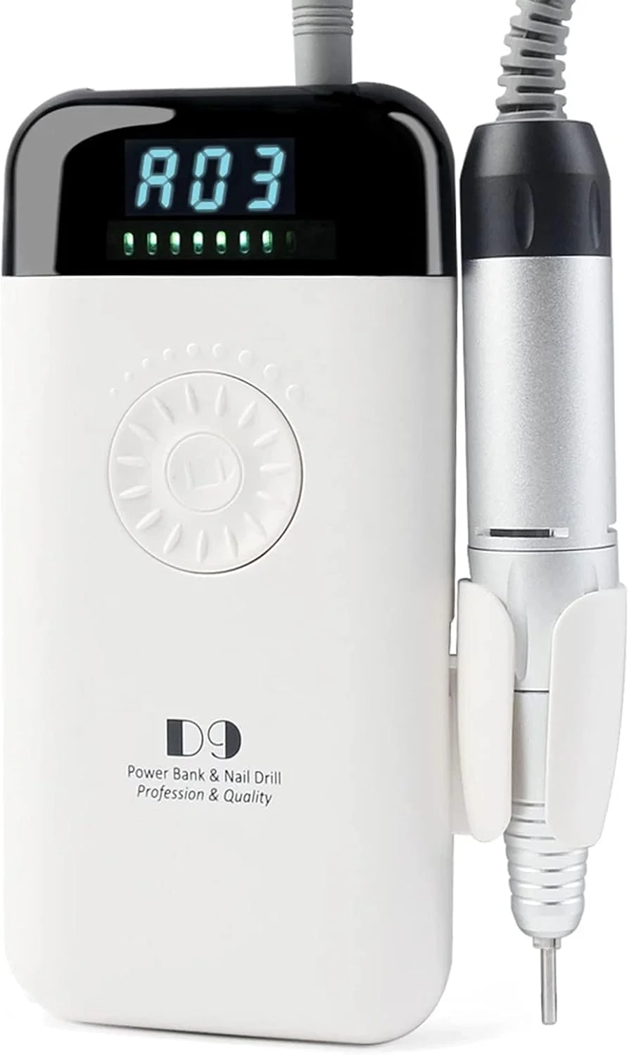 دستگاه سوهان برقی ناخن شارژی حرفه ای 35000 دور در دقیقه، سوهان ناخن برقی قابل حمل، دستگاه مانیکور پدیکور برای ناخن های ژلی آکریلیک