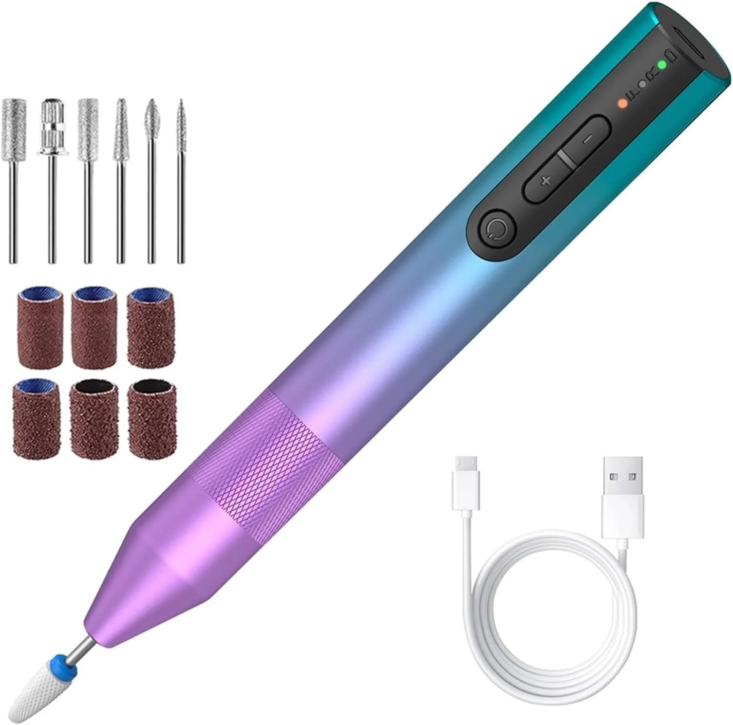 دستگاه سوهان برقی ناخن حرفه ای بی سیم، ابزار مانیکور حرفه ای برای ناخن های اکریلیک، حذف لاک ژل، سمباده برقی با سری سوهان برای ناخن های اکریلیک و ژلی