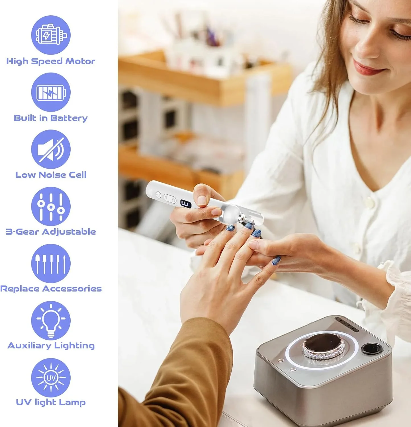 دستگاه سوهان برقی ناخن، کیت سوهان برقی ناخن شارژی و بی سیم با سری های مختلف، دستگاه مانیکور و پدیکور ناخن، سرعت متغیر و کم صدا برای ناخن های ضخیم پا، مراقبت از ناخن های طبیعی در خانه دستگاه سوهان برقی ناخن، کیت سوهان برقی ناخن شارژی و بی سیم با سری های مختلف، دستگاه مانیکور و پدیکور ناخن، سرعت متغیر و کم صدا برای ناخن های ضخیم پا، مراقبت از ناخن های طبیعی در خانه