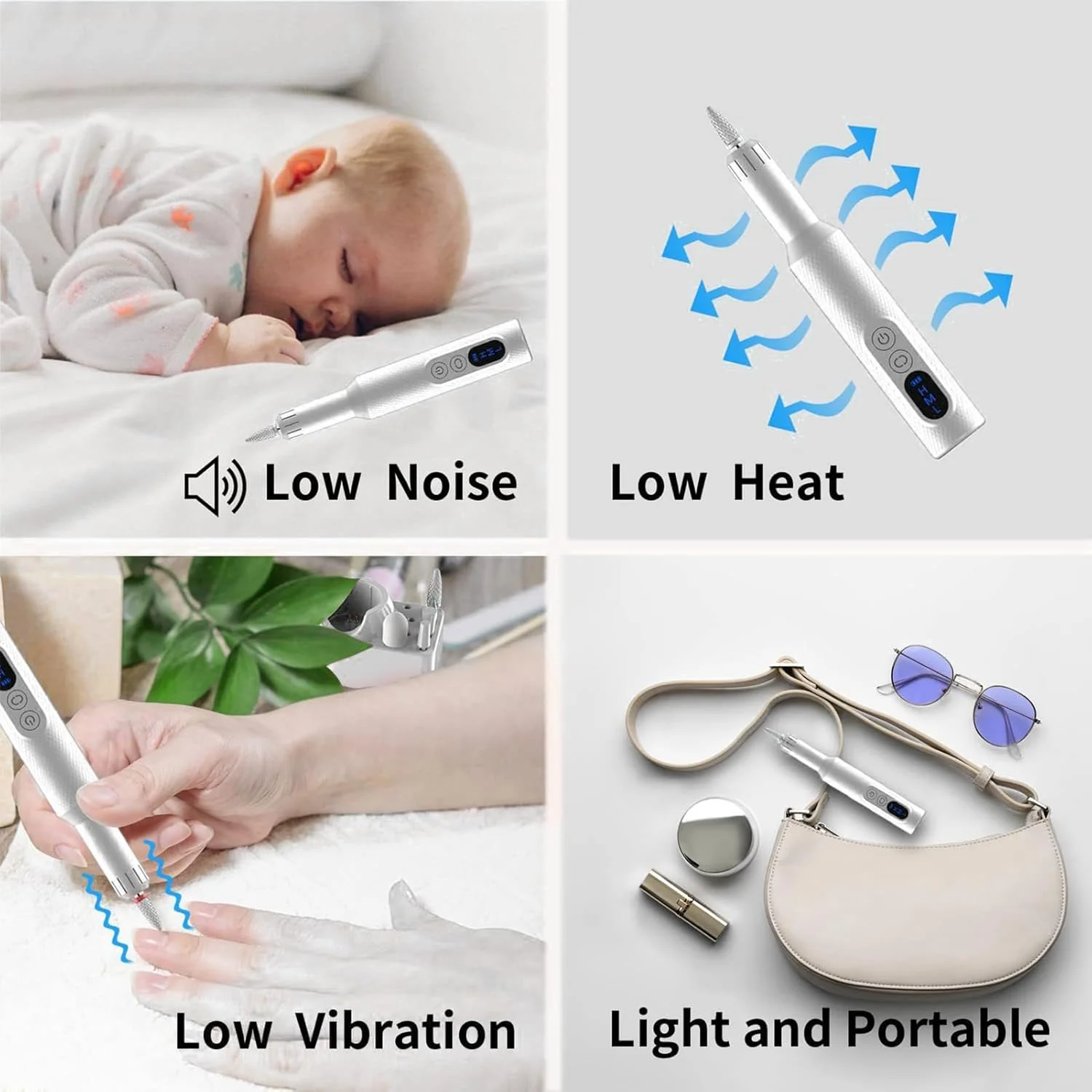 سوهان ناخن برقی، سوهان ناخن قابل تنظیم شارژی برای خانم ها | لوازم مانیکور قابل حمل و انعطاف پذیر برای فرم دادن، پیرایش، حکاکی و پولیش سوهان ناخن برقی، سوهان ناخن قابل تنظیم شارژی برای خانم ها | لوازم مانیکور قابل حمل و انعطاف پذیر برای فرم دادن، پیرایش، حکاکی و پولیش