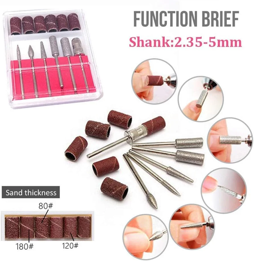 دستگاه سوهان برقی ناخن 6 در 1، ست مانیکور و پدیکور حرفه ای قابل شارژ، بافر ناخن قابل حمل، ابزار پولیش کوتیکول - 25000 دور در دقیقه آبی دستگاه سوهان برقی ناخن 6 در 1، ست مانیکور و پدیکور حرفه ای قابل شارژ، بافر ناخن قابل حمل، ابزار پولیش کوتیکول - 25000 دور در دقیقه آبی