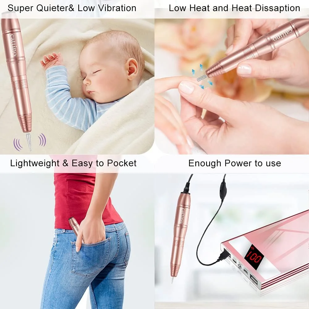 دستگاه سوهان برقی ناخن کاتینو، دستگاه سوهان برقی ناخن، ابزار طراحی ناخن برای ناخن های اکریلیک، ابزار پولیش مانیکور پدیکور حرفه ای USB برای استفاده در سالن منزل، طلایی دستگاه سوهان برقی ناخن کاتینو، دستگاه سوهان برقی ناخن، ابزار طراحی ناخن برای ناخن های اکریلیک، ابزار پولیش مانیکور پدیکور حرفه ای USB برای استفاده در سالن منزل، طلایی