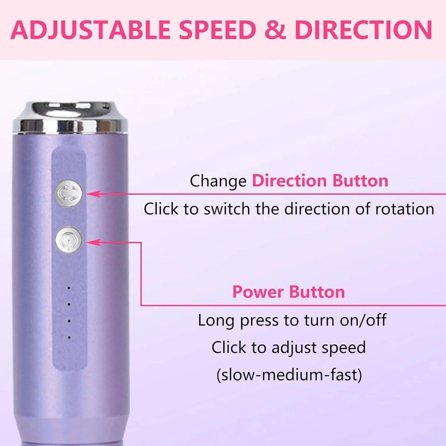 دستگاه سوهان برقی ناخن، سوهان ناخن قابل حمل حرفه ای، کیت سوهان برقی ناخن آکریلیک 7 در 1، منبع تغذیه USB برای آکریلیک، ژل، پودر دیپ، مانیکور، پدیکور، شکل دهی و پولیش - صورتی دستگاه سوهان برقی ناخن، سوهان ناخن قابل حمل حرفه ای، کیت سوهان برقی ناخن آکریلیک 7 در 1، منبع تغذیه USB برای آکریلیک، ژل، پودر دیپ، مانیکور، پدیکور، شکل دهی و پولیش - صورتی