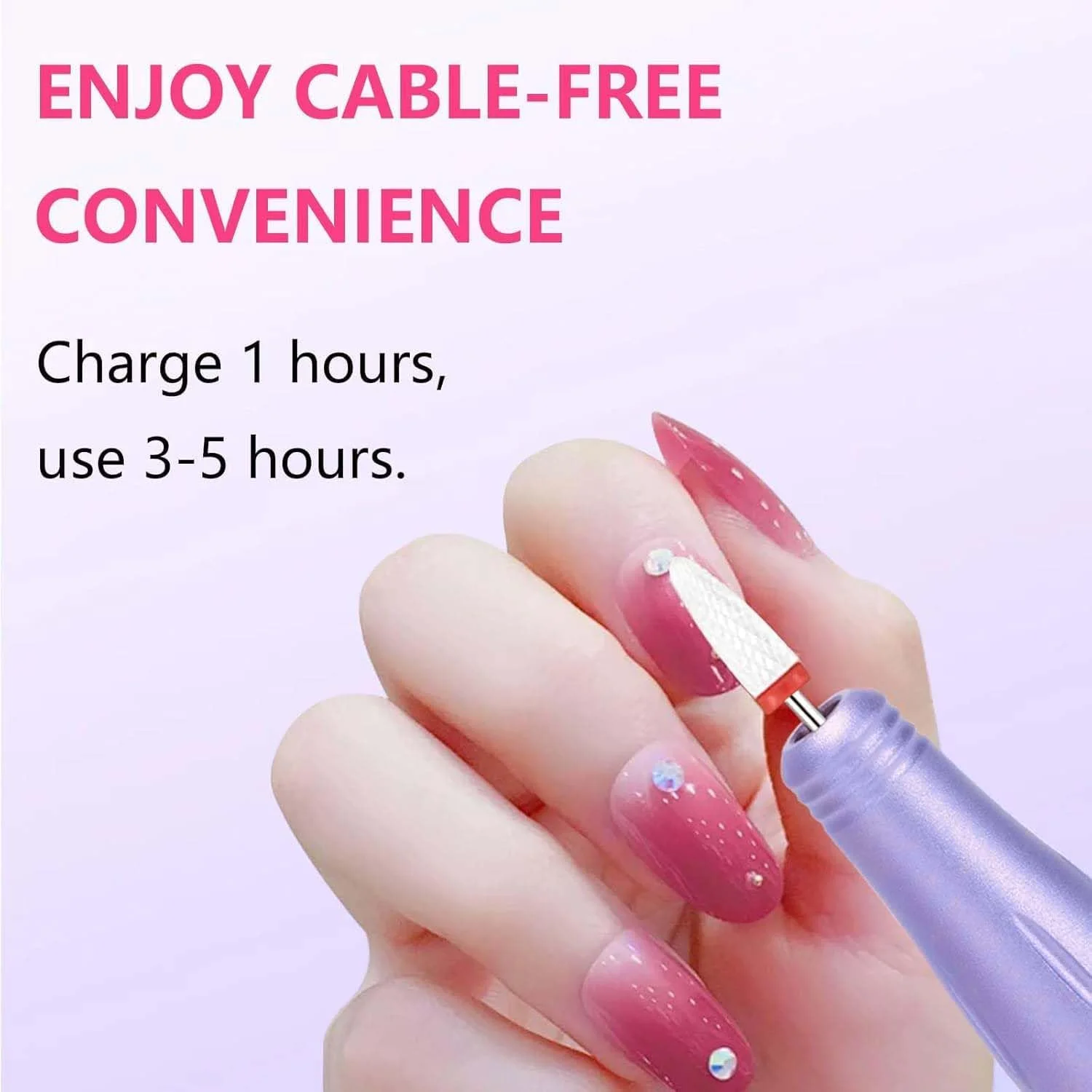 دستگاه سوهان برقی ناخن، سوهان ناخن قابل حمل حرفه ای، کیت سوهان برقی ناخن آکریلیک 7 در 1، منبع تغذیه USB برای آکریلیک، ژل، پودر دیپ، مانیکور، پدیکور، شکل دهی و پولیش - صورتی دستگاه سوهان برقی ناخن، سوهان ناخن قابل حمل حرفه ای، کیت سوهان برقی ناخن آکریلیک 7 در 1، منبع تغذیه USB برای آکریلیک، ژل، پودر دیپ، مانیکور، پدیکور، شکل دهی و پولیش - صورتی
