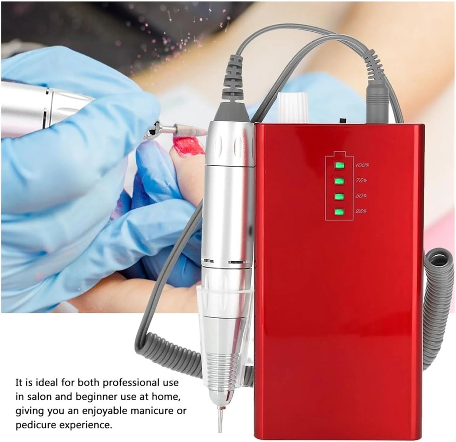 دستگاه سوهان برقی ناخن تمکین، حرفه ای، قابل حمل و شارژی، 30000 دور در دقیقه، دستگاه مانیکور بی سیم برای ناخن های اکریلیک و ژل دستگاه سوهان برقی ناخن تمکین، حرفه ای، قابل حمل و شارژی، 30000 دور در دقیقه، دستگاه مانیکور بی سیم برای ناخن های اکریلیک و ژل