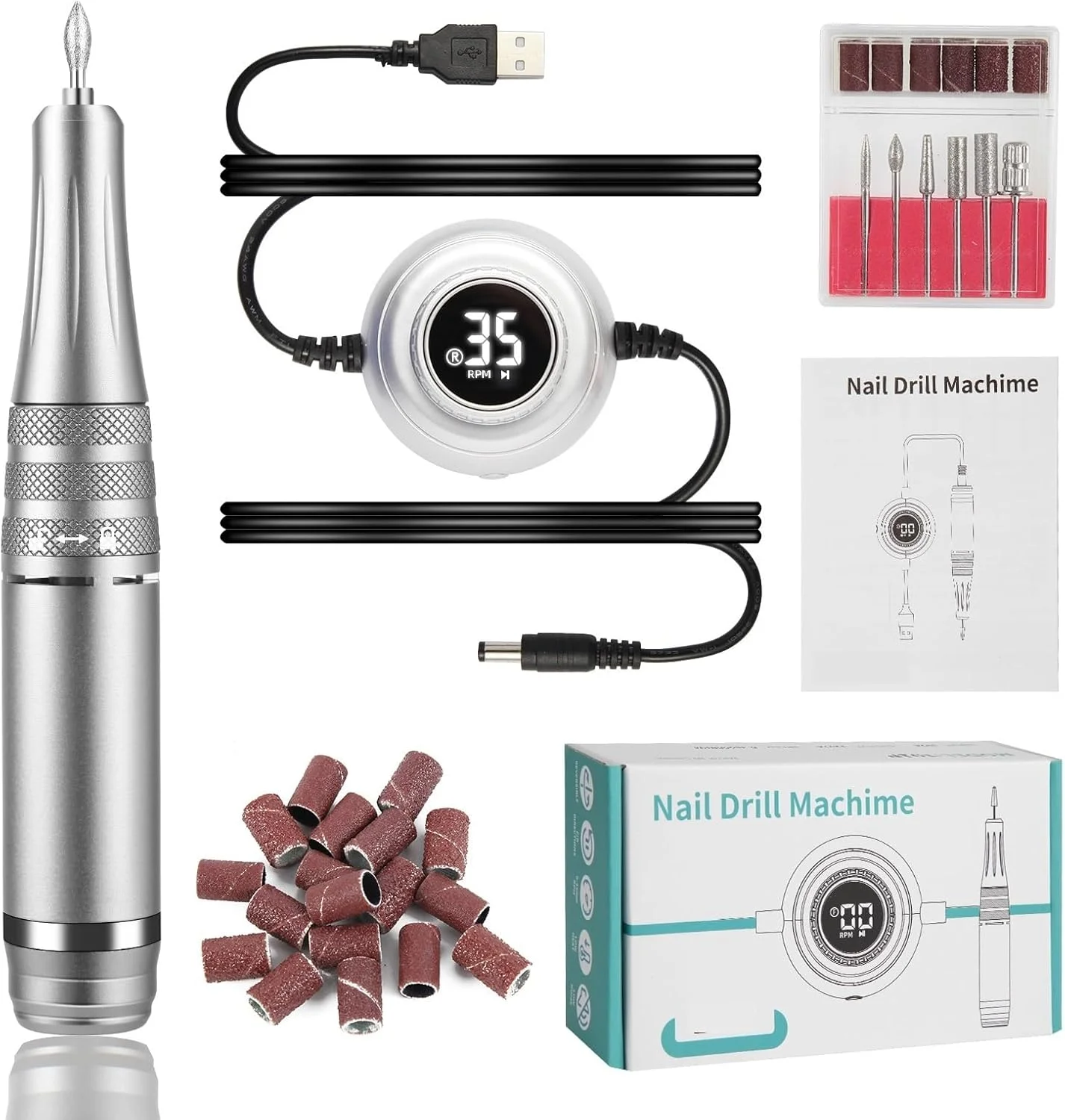 دستگاه مانیکور برقی حرفه ای 35000 دور در دقیقه، دستگاه مانیکور برقی، ست کاتر مانیکور برقی قابل حمل، پولیشر ژل ناخن دستگاه مانیکور برقی حرفه ای 35000 دور در دقیقه، دستگاه مانیکور برقی، ست کاتر مانیکور برقی قابل حمل، پولیشر ژل ناخن