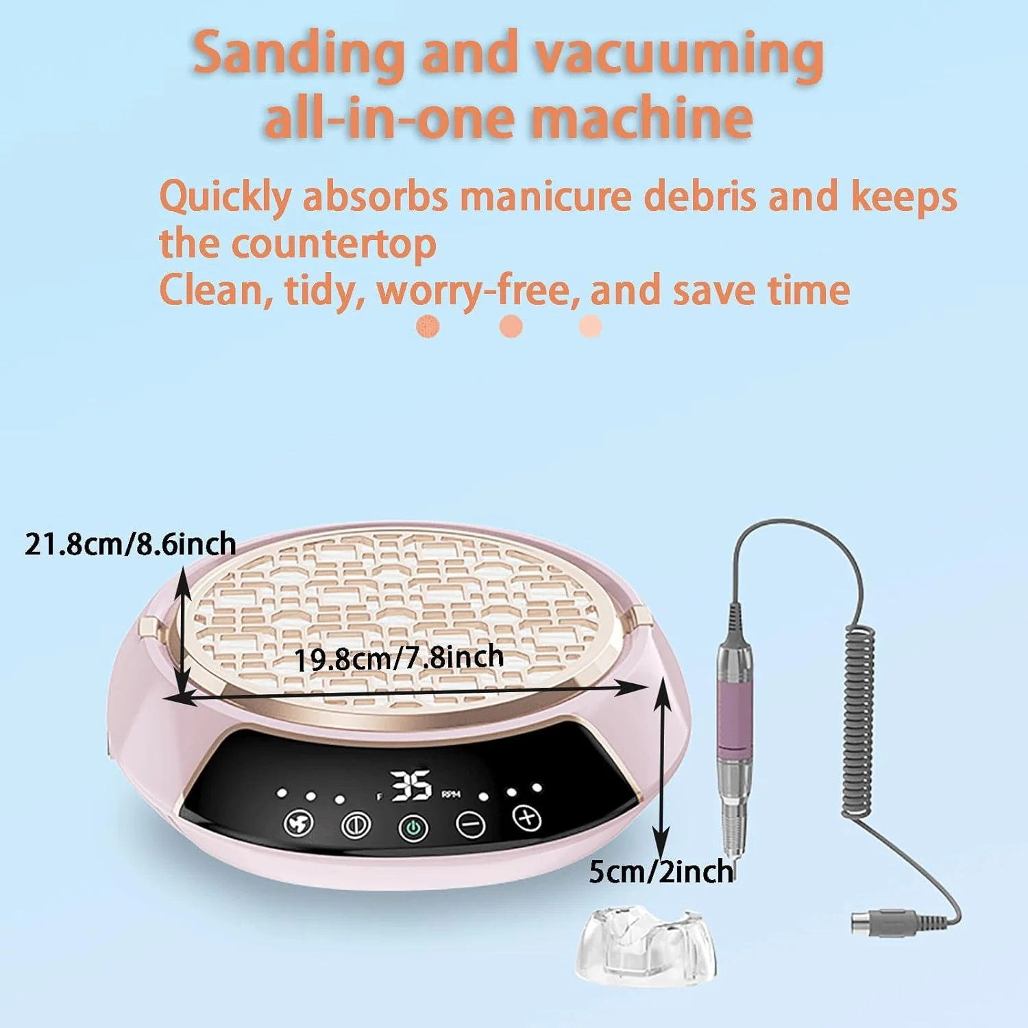 ست دستگاه مانیکور برقی حرفه ای 35000 دور در دقیقه، مناسب برای ناخن های اکریلیک، ناخن های ژلی، مانیکور، پدیکور و پولیش، قابل استفاده در منزل و سالن (رنگ: صورتی) ست دستگاه مانیکور برقی حرفه ای 35000 دور در دقیقه، مناسب برای ناخن های اکریلیک، ناخن های ژلی، مانیکور، پدیکور و پولیش، قابل استفاده در منزل و سالن (رنگ: صورتی)