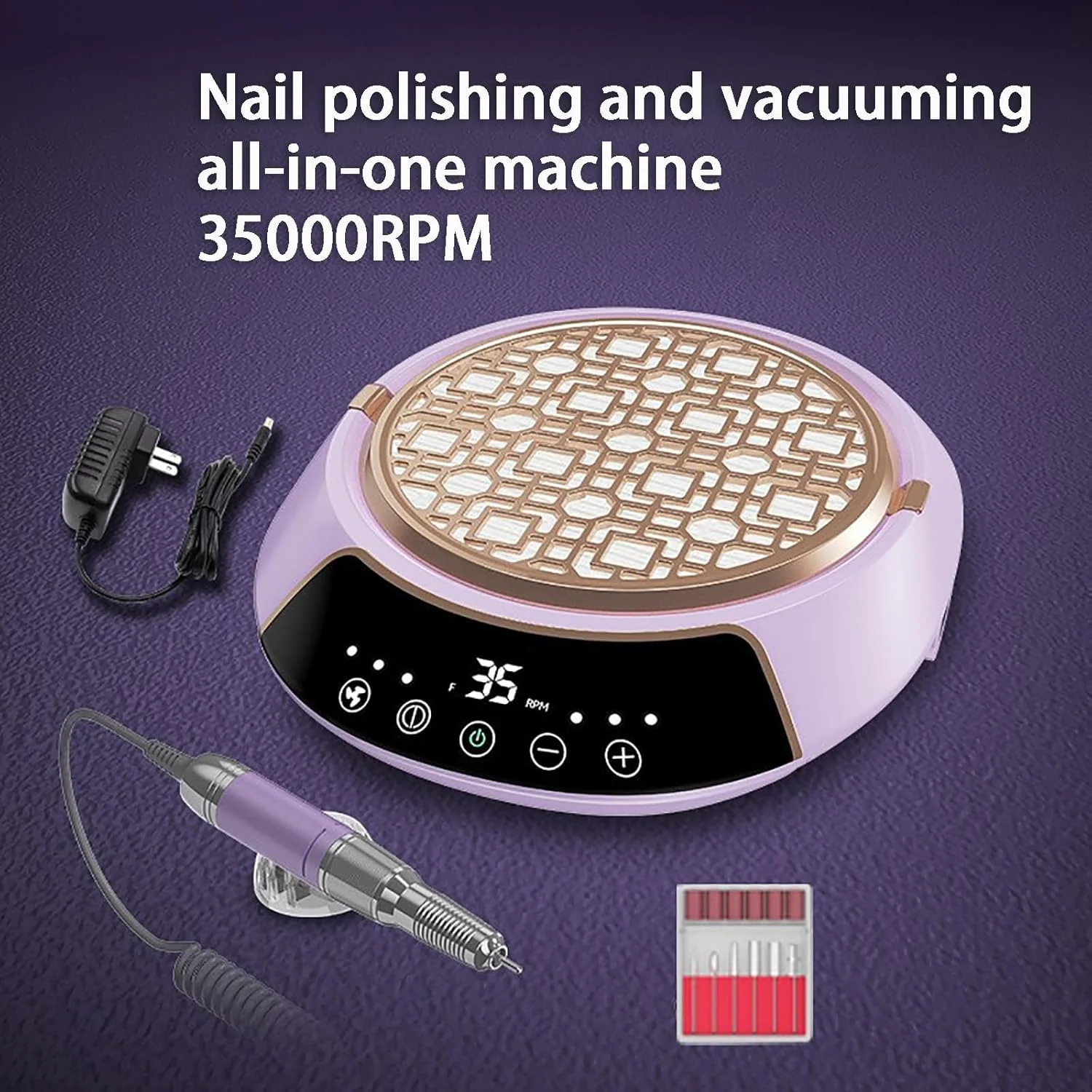 ست دستگاه مانیکور برقی حرفه ای 35000 دور در دقیقه، مناسب برای ناخن های اکریلیک، ناخن های ژلی، مانیکور، پدیکور و پولیش، قابل استفاده در منزل و سالن (رنگ: صورتی) ست دستگاه مانیکور برقی حرفه ای 35000 دور در دقیقه، مناسب برای ناخن های اکریلیک، ناخن های ژلی، مانیکور، پدیکور و پولیش، قابل استفاده در منزل و سالن (رنگ: صورتی)